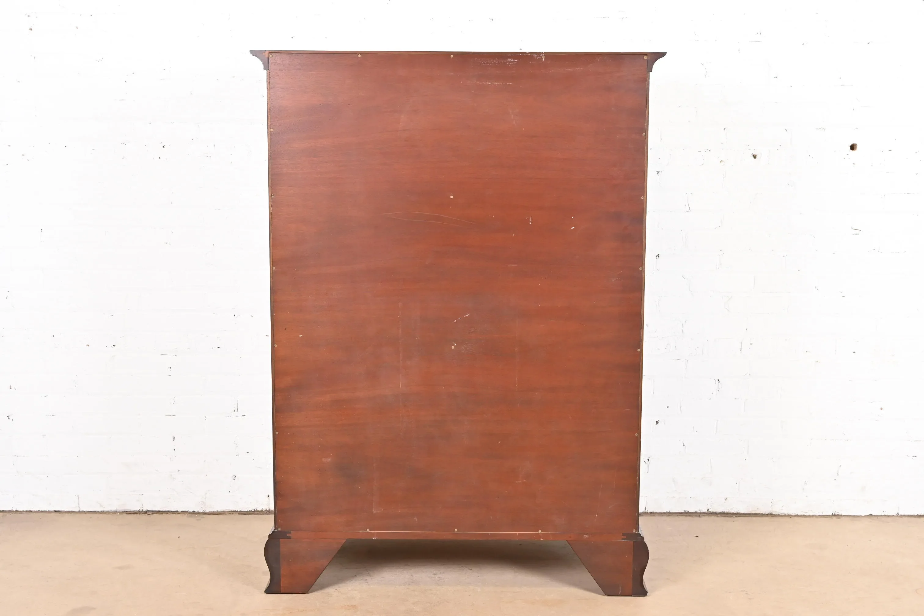 Kindel Furniture Georgian Carved Solid Mahogany Highboy Dresser - Image 11