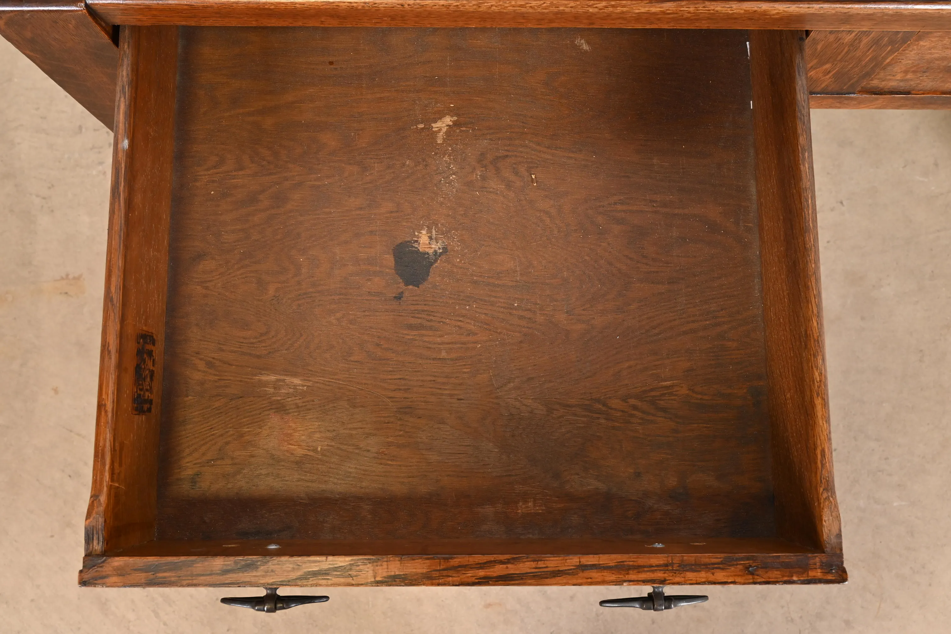 Limbert Antique Mission Oak Arts & Crafts Desk or Library Table, Circa 1900 - Image 6