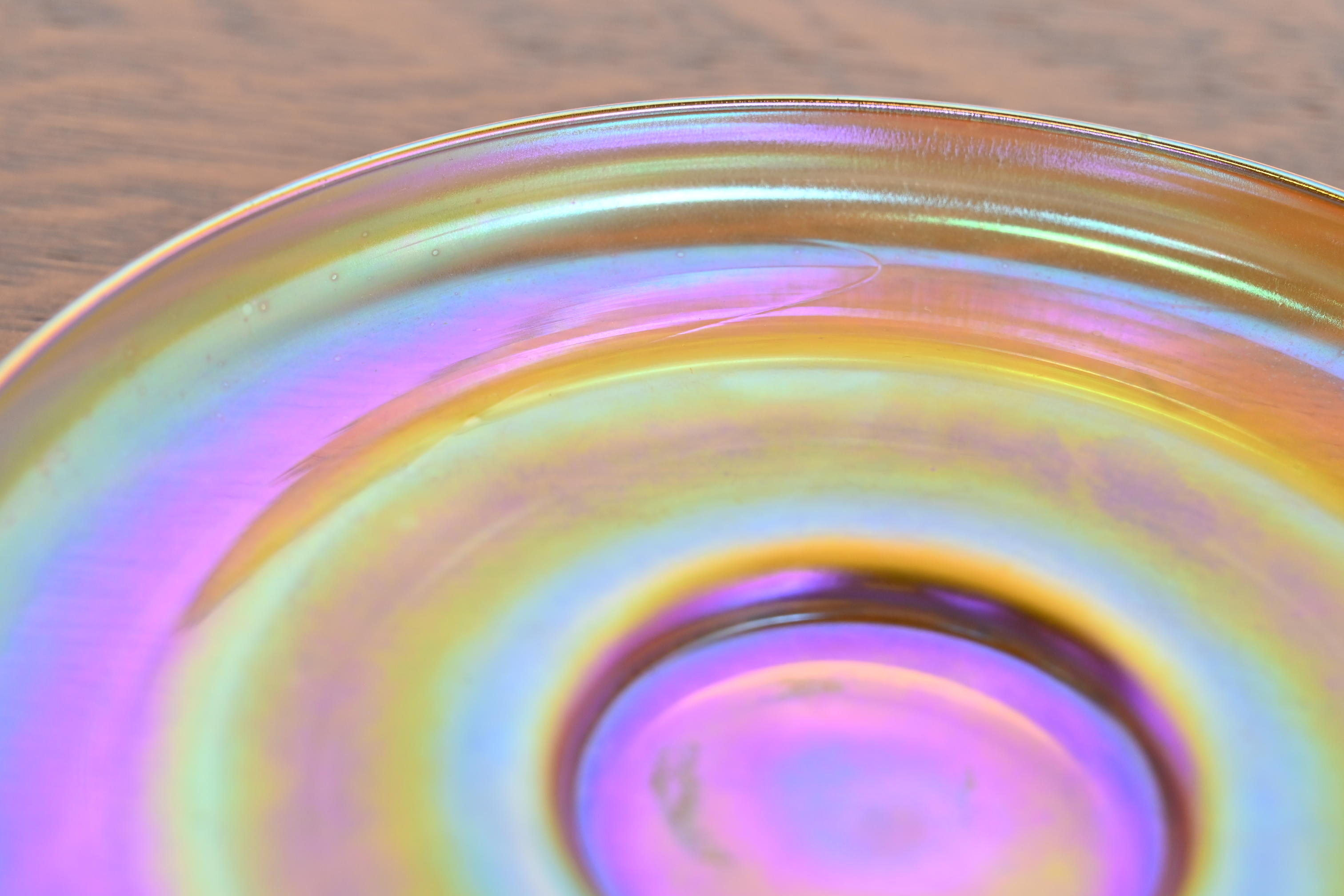 Louis Comfort Tiffany Favrile Iridescent Art Glass Plate or Catchall - Image 3