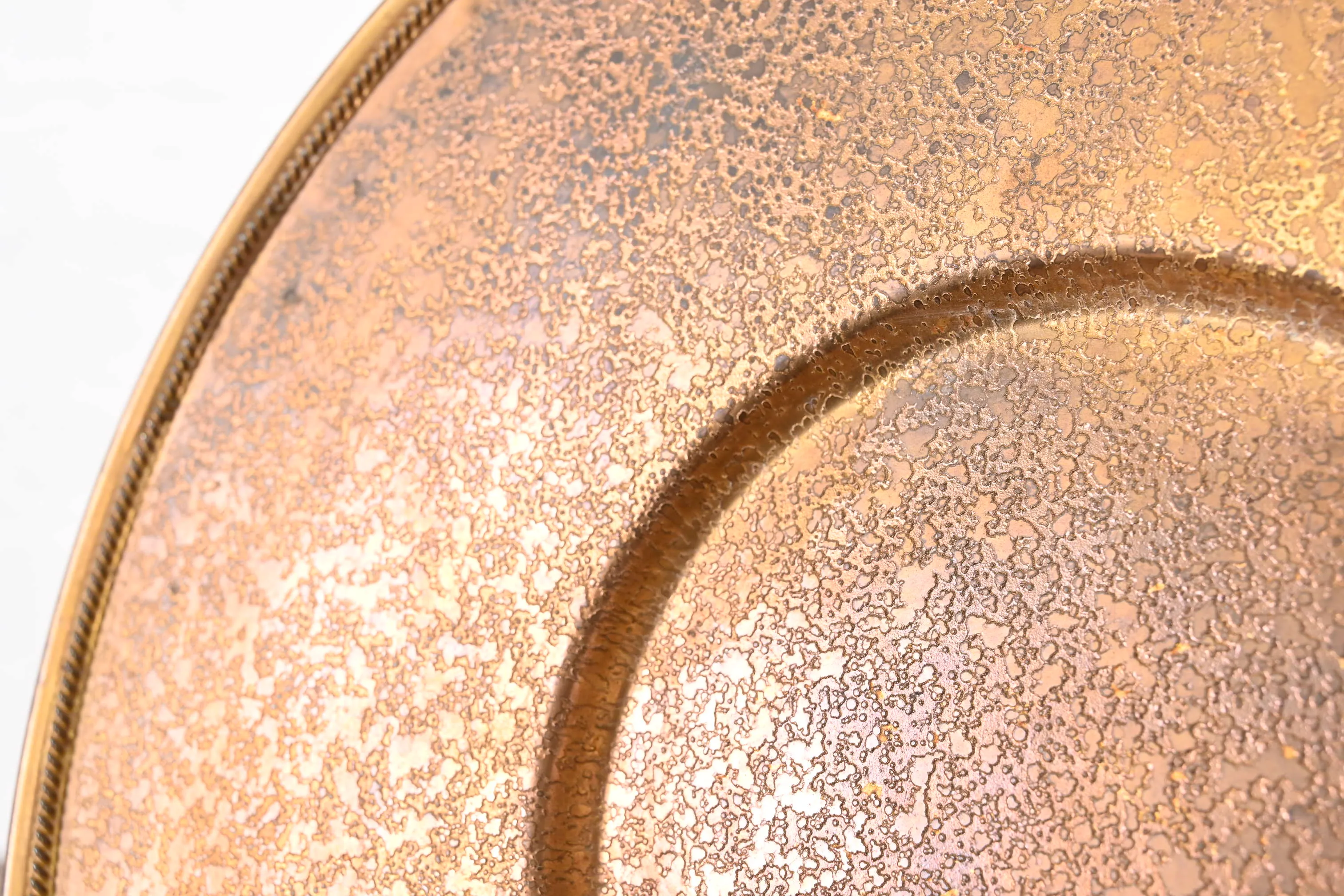 Louis Comfort Tiffany Furnaces Favrile Bronze Doré Charger Plate or Serving Tray - Image 5