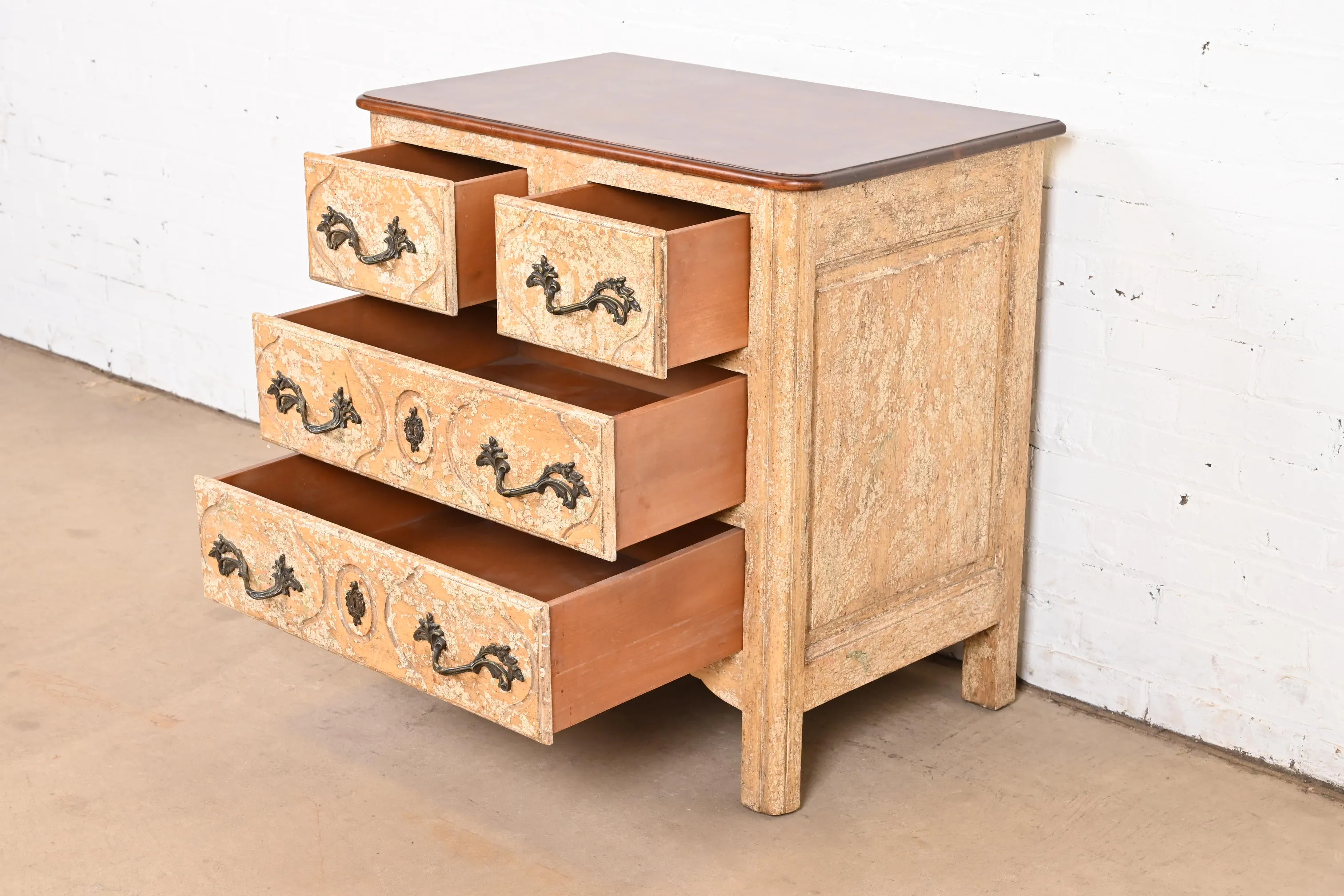 Minton Spidell French Provincial Louis XV Bedside Chest - Image 6