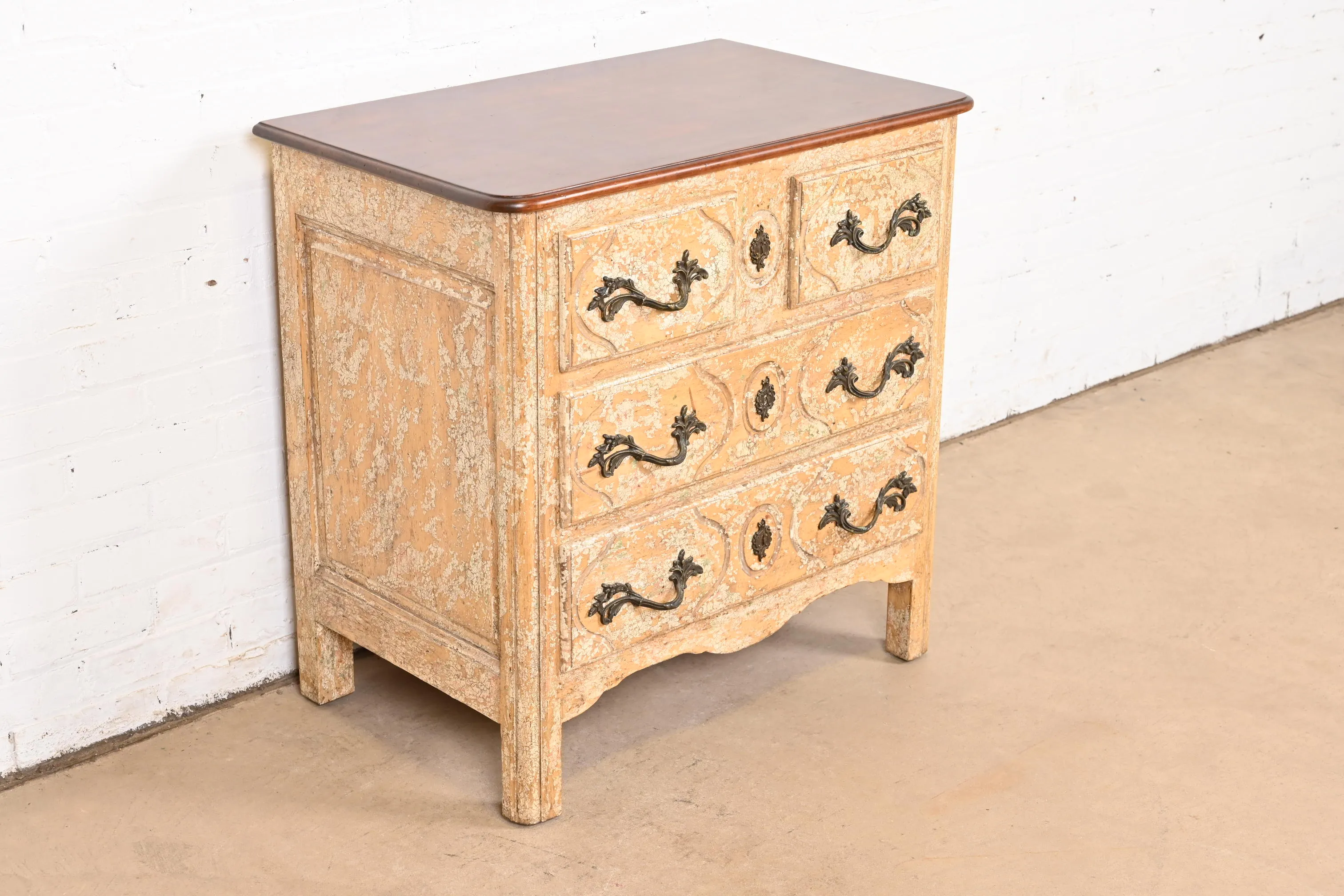 Minton Spidell French Provincial Louis XV Bedside Chest - Image 4