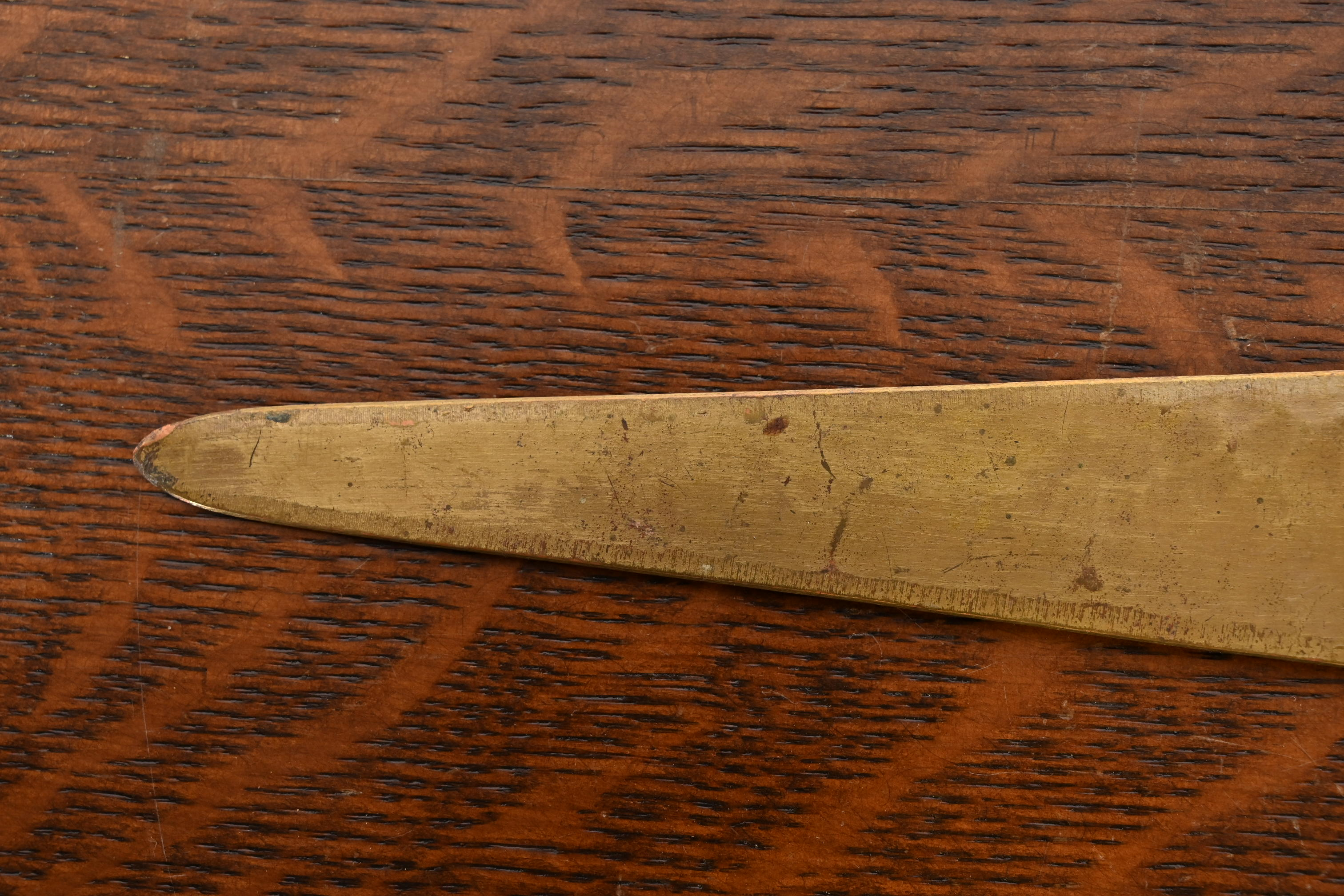 Roycroft Arts & Crafts Hammered Brass Over Copper Letter Opener - Image 7