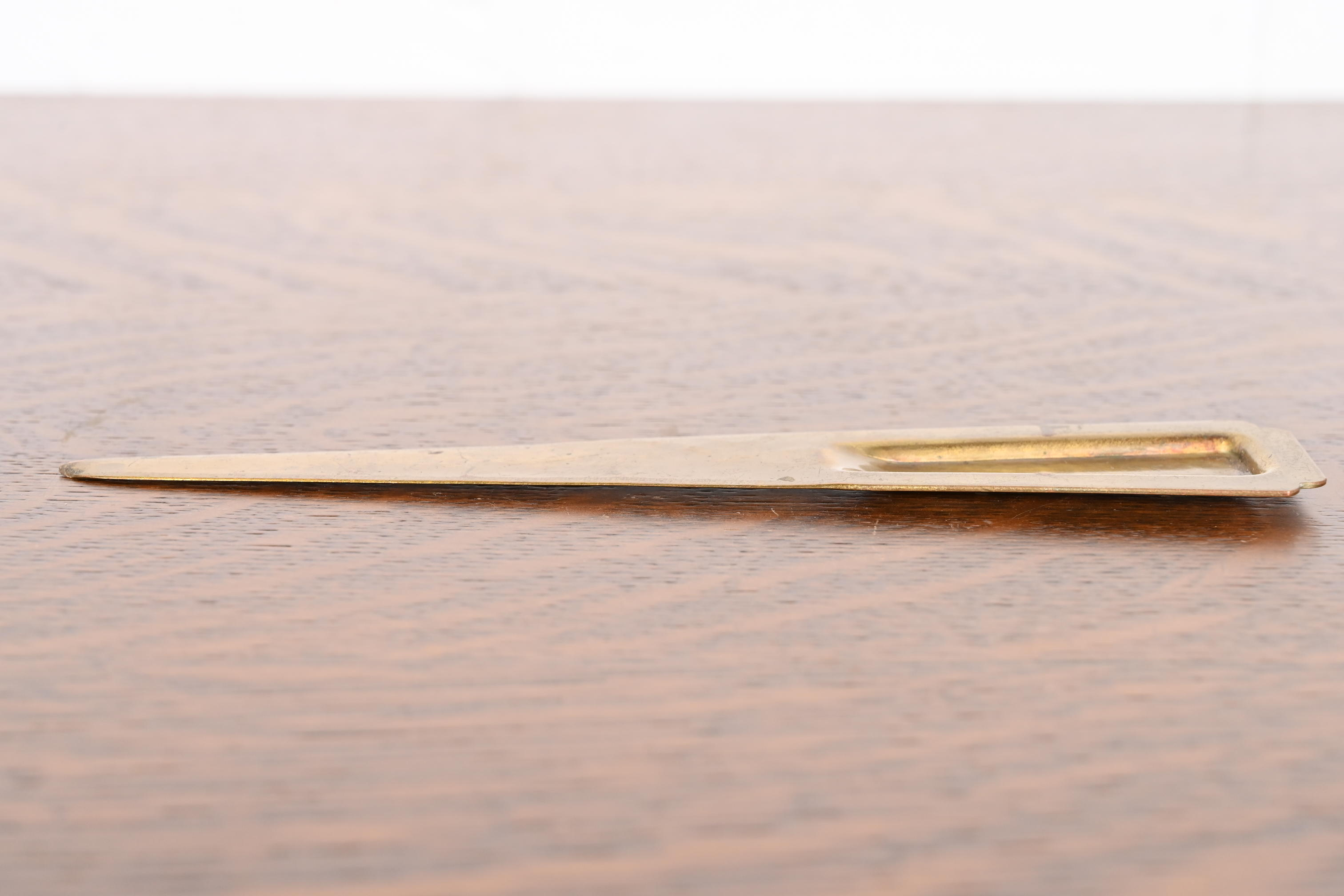 Roycroft Arts & Crafts Hammered Brass Over Copper Letter Opener - Image 4