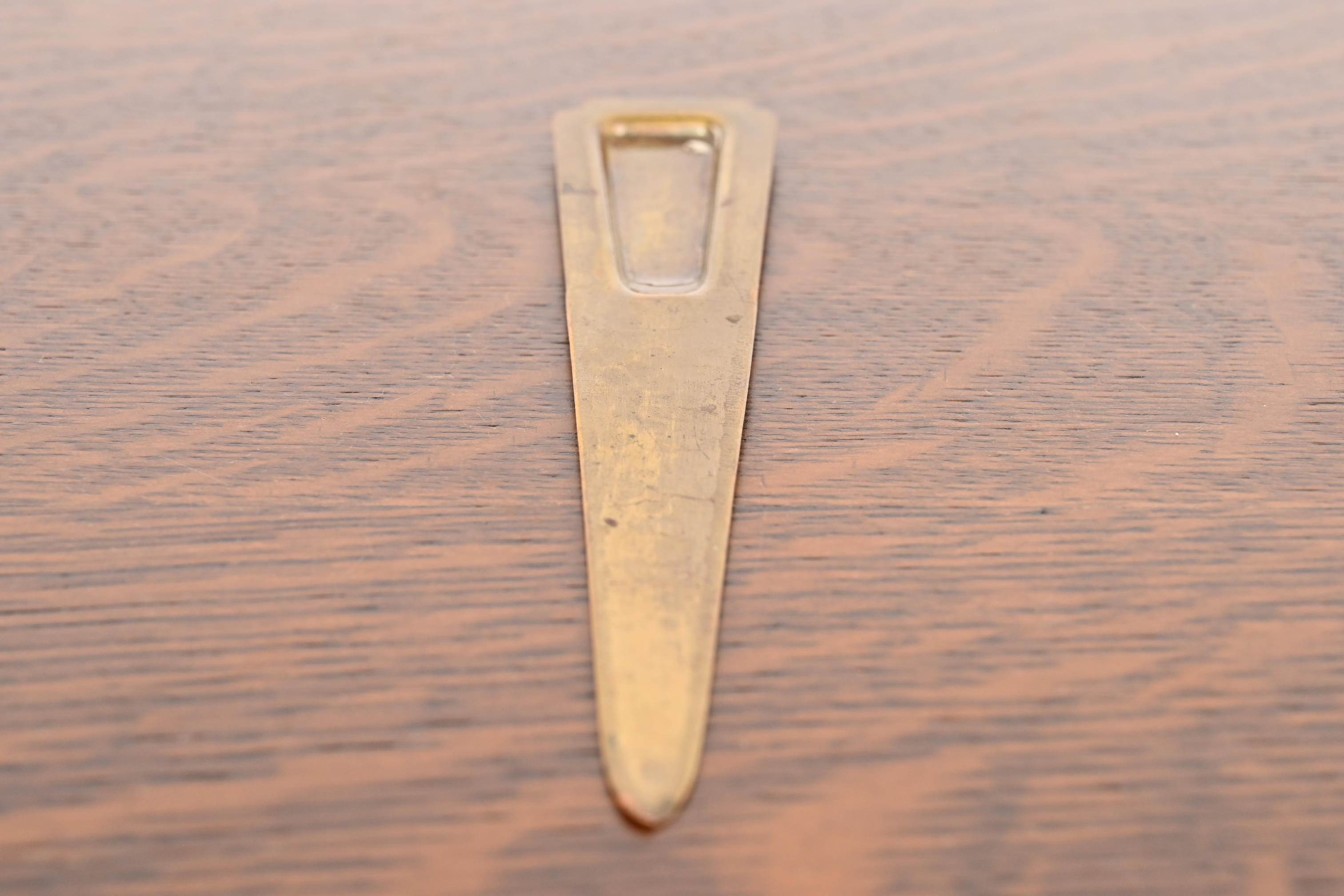 Roycroft Arts & Crafts Hammered Brass Over Copper Letter Opener - Image 6