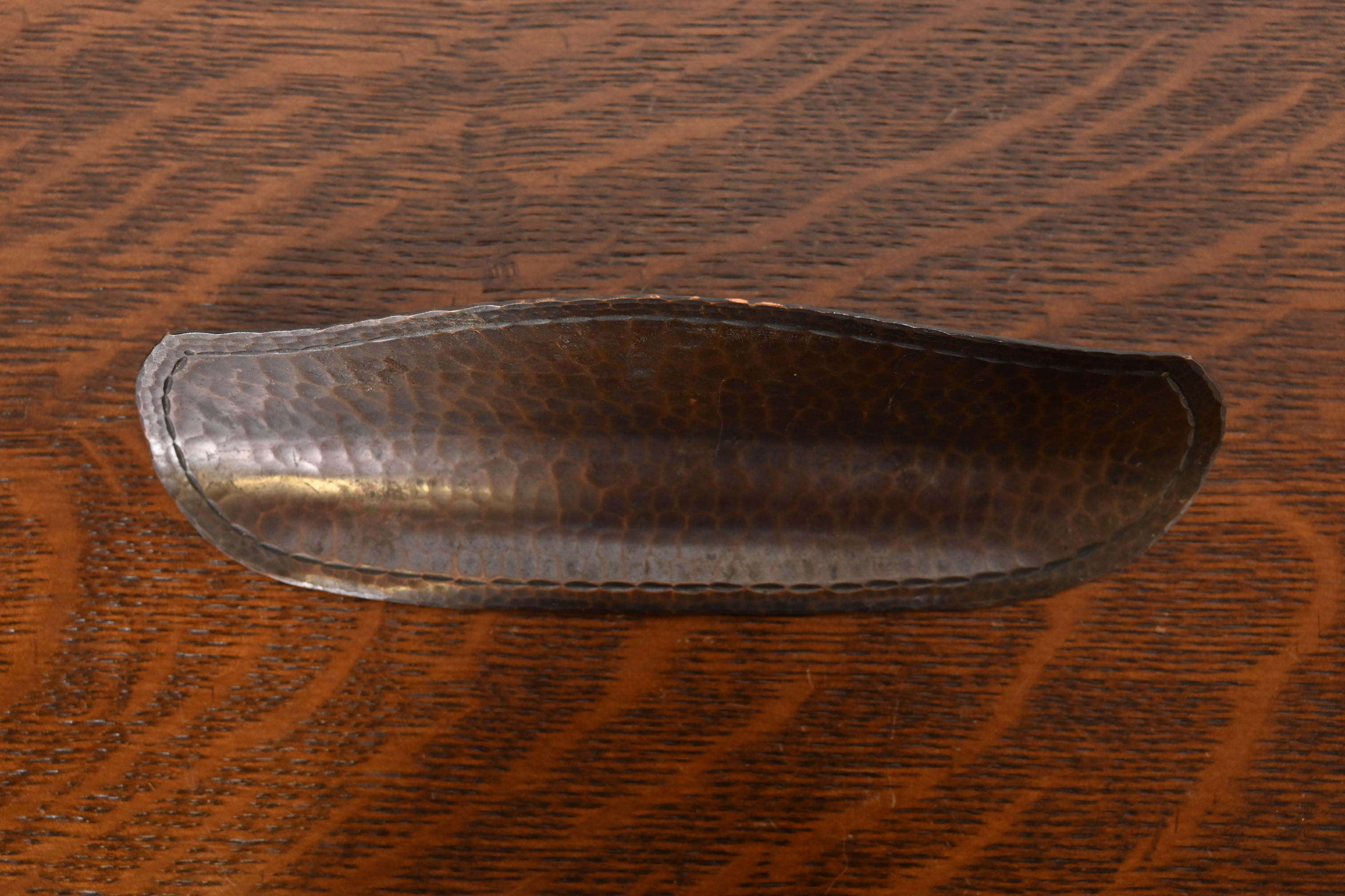 Roycroft Arts & Crafts Hammered Copper Pen Tray - Image 5