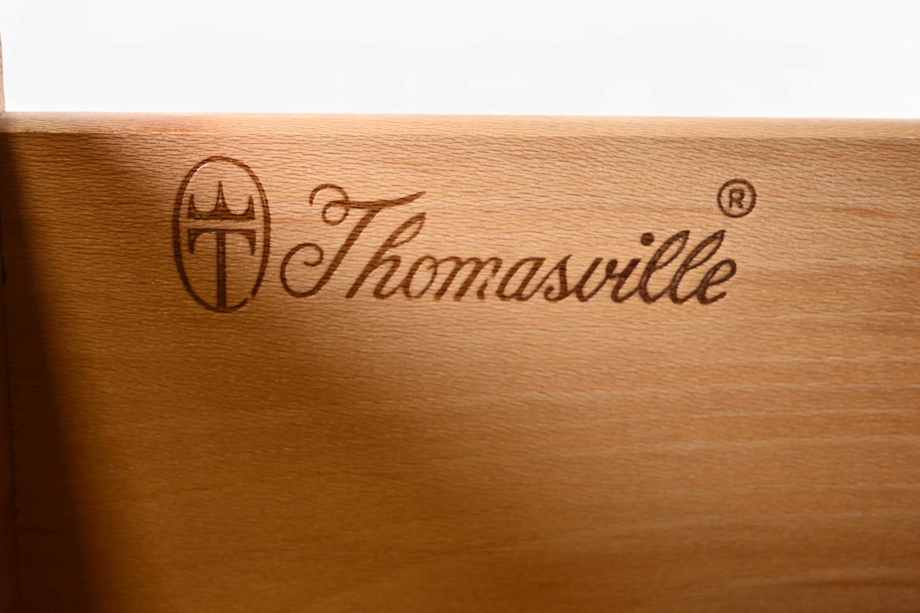 Thomasville French Louis Philippe Burl Wood Marble Top Four-Drawer Dresser Chest - Image 7