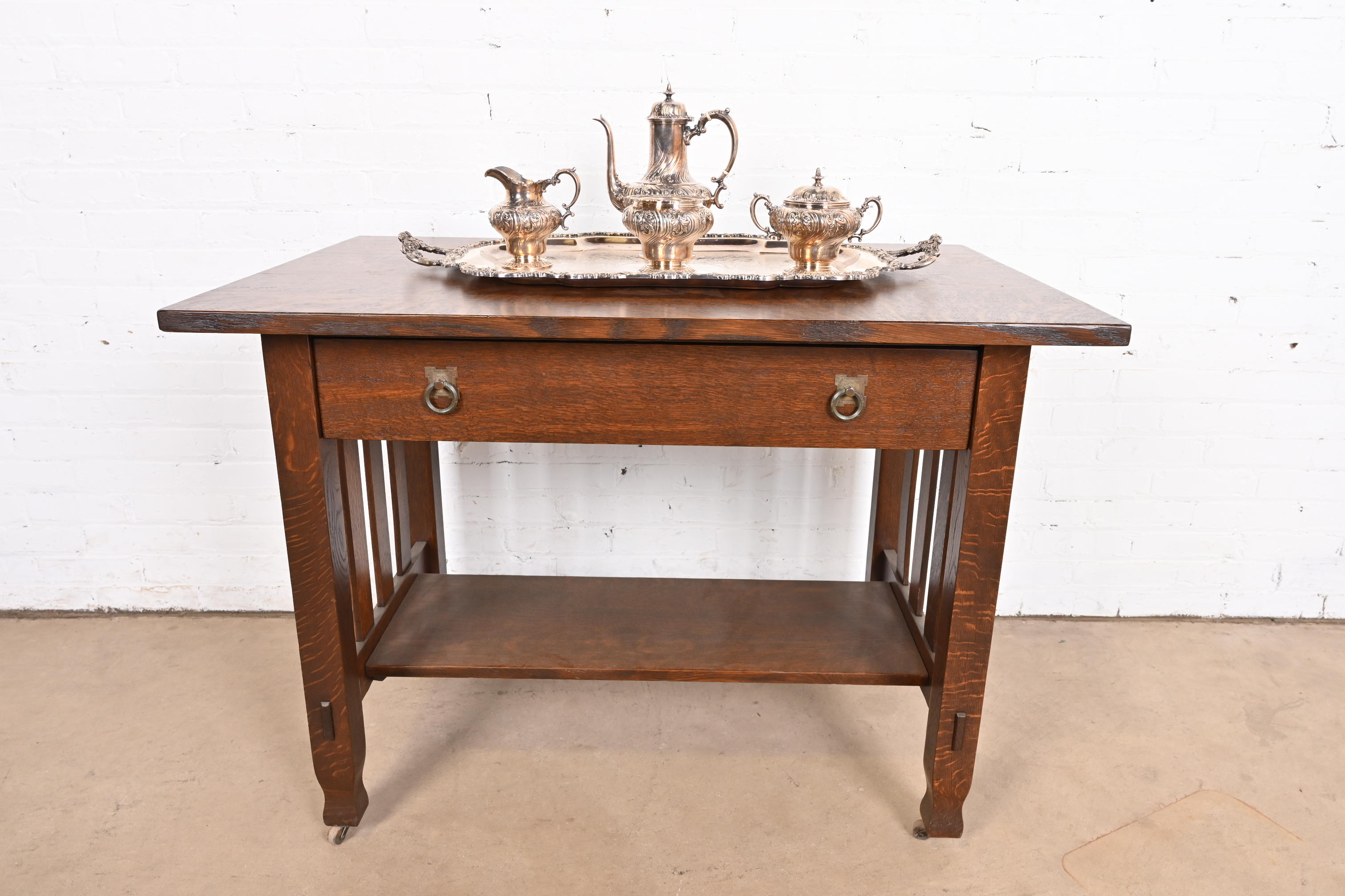 Tiffany & Co. Antique Repousse Silver Plate Coffee or Tea Service Set - Image 11