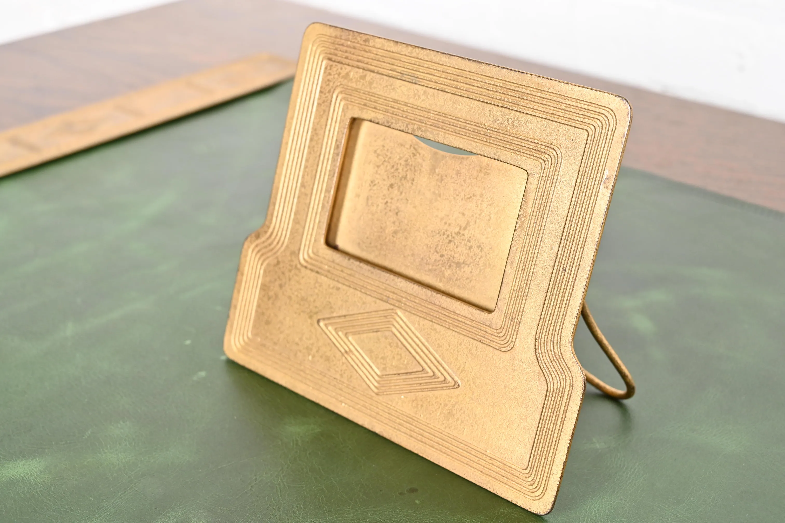 Tiffany Studios New York Graduate Bronze Doré Desk Calendar Frame or Picture Frame - Image 3