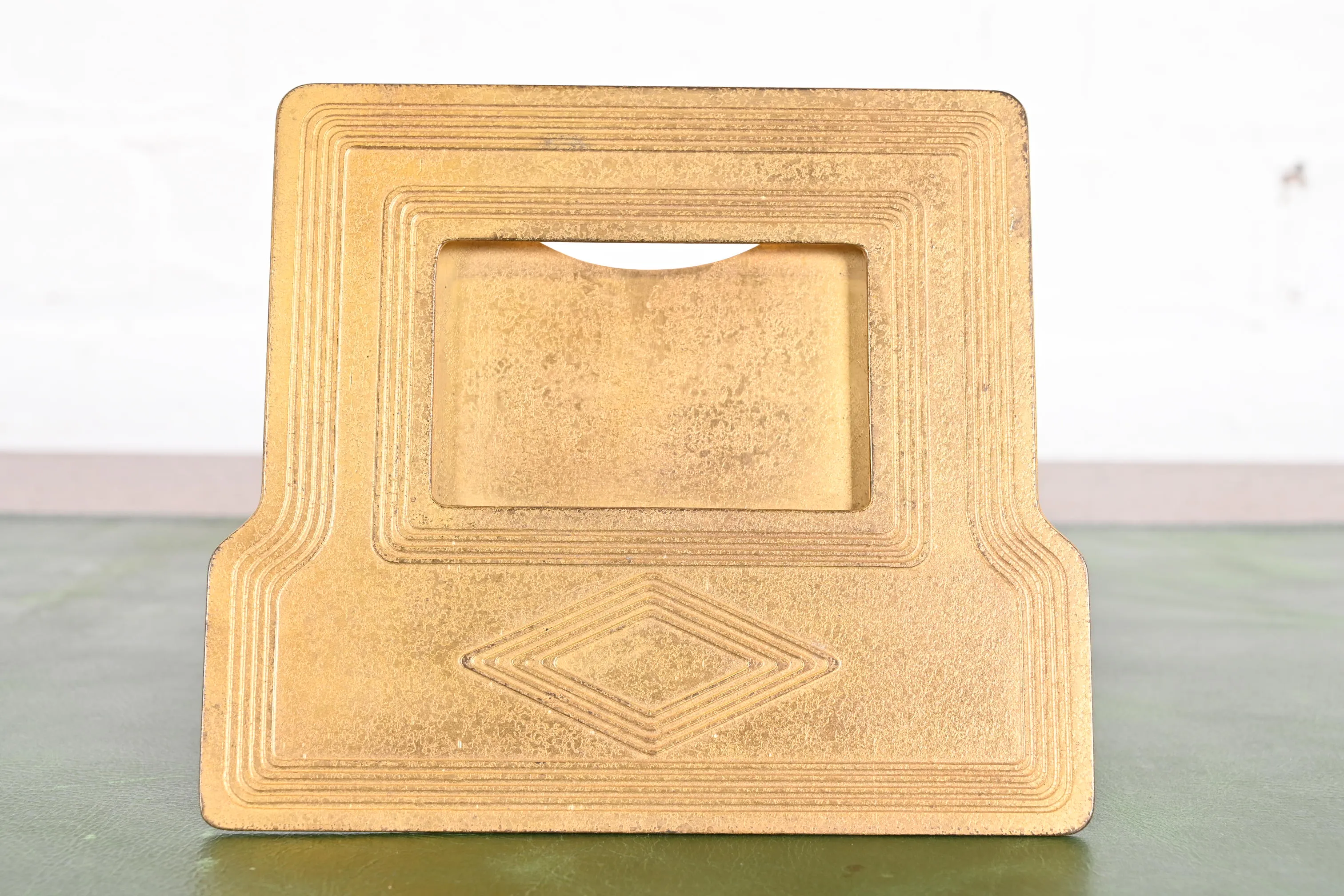 Tiffany Studios New York Graduate Bronze Doré Desk Calendar Frame or Picture Frame