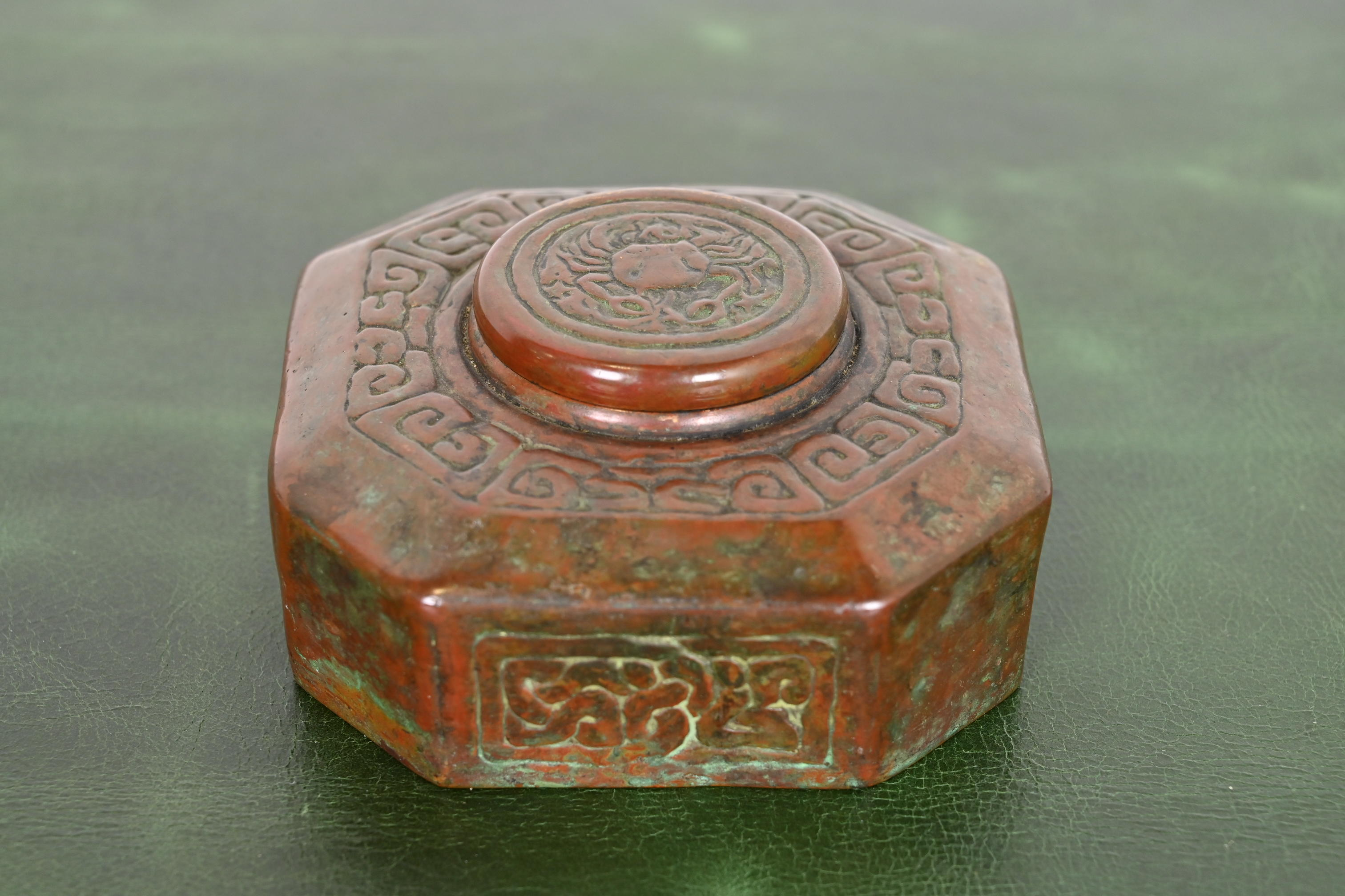 Tiffany Studios New York Zodiac Bronze Inkwell - Image 2