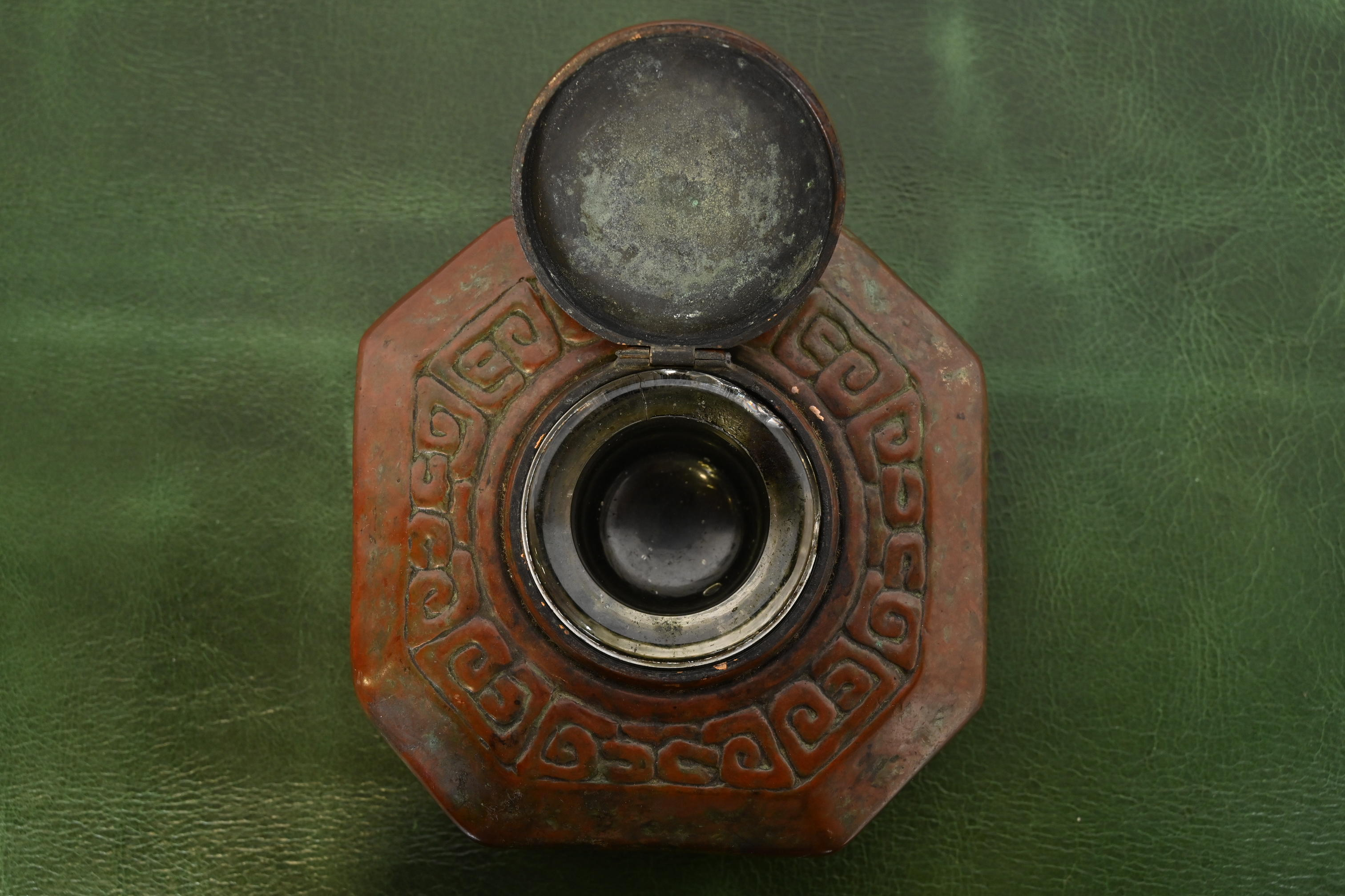 Tiffany Studios New York Zodiac Bronze Inkwell - Image 6