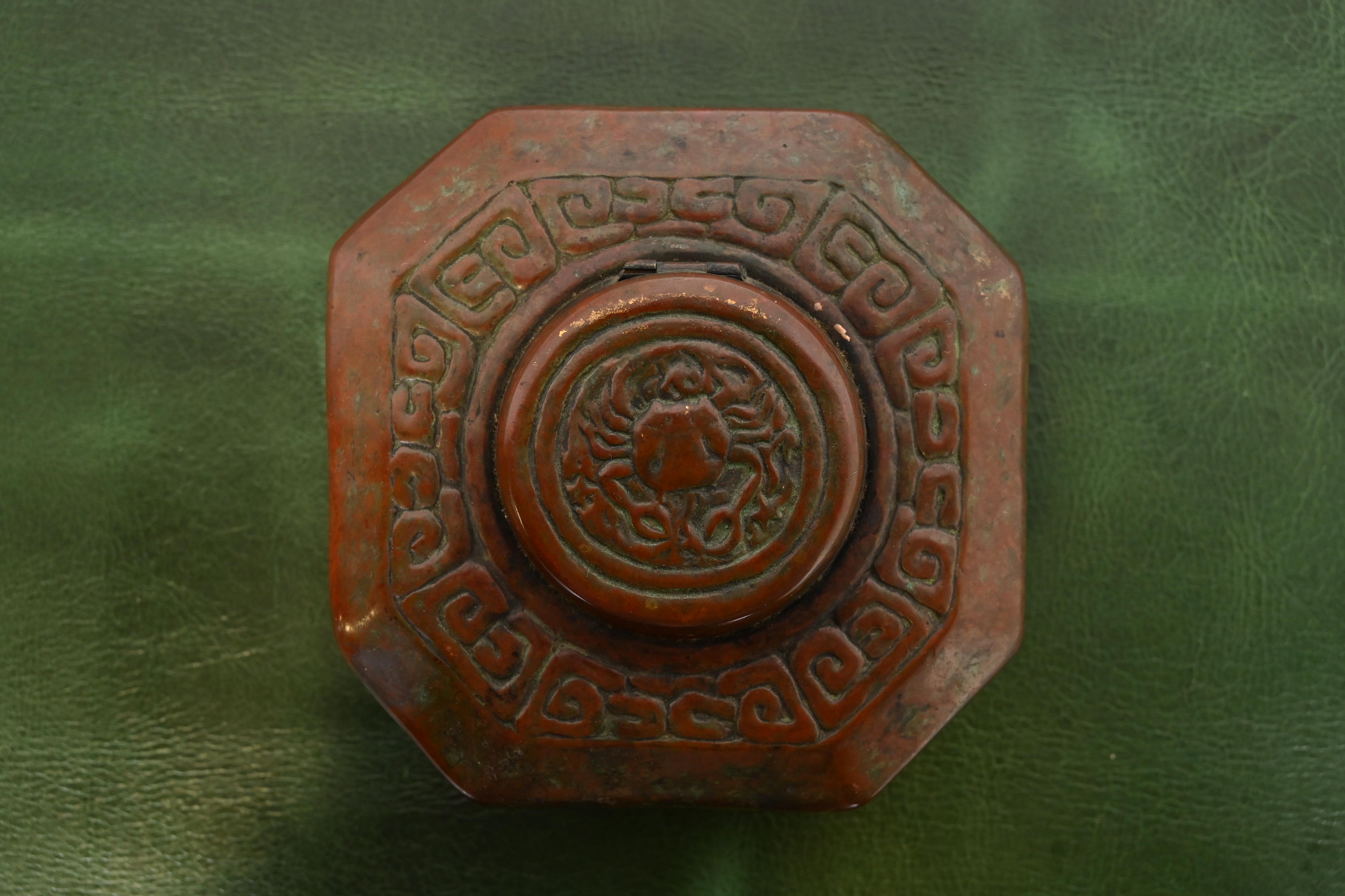 Tiffany Studios New York Zodiac Bronze Inkwell - Image 5