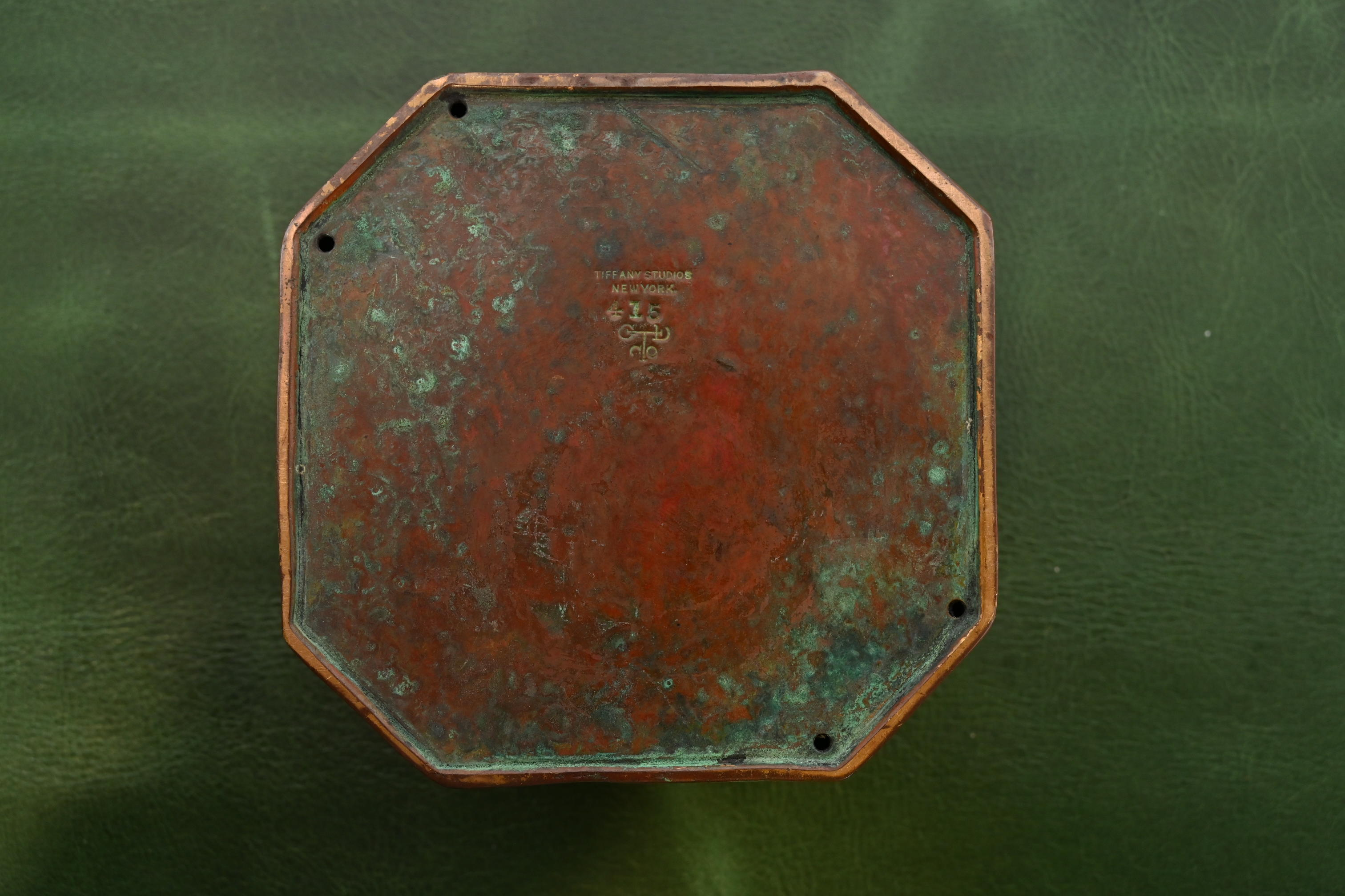 Tiffany Studios New York Zodiac Bronze Inkwell - Image 9