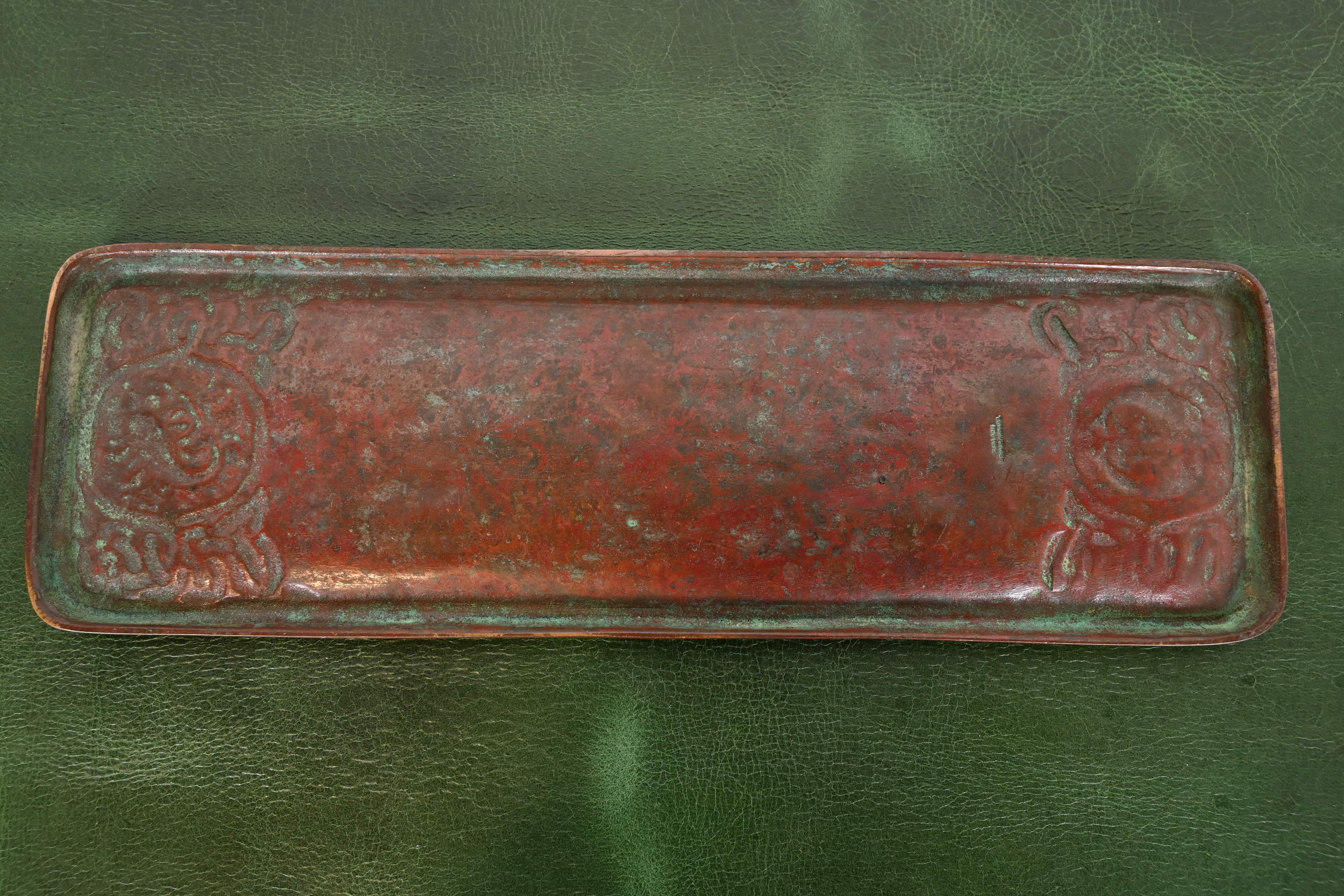 Tiffany Studios New York Zodiac Pattern Bronze Pen Tray - Image 9
