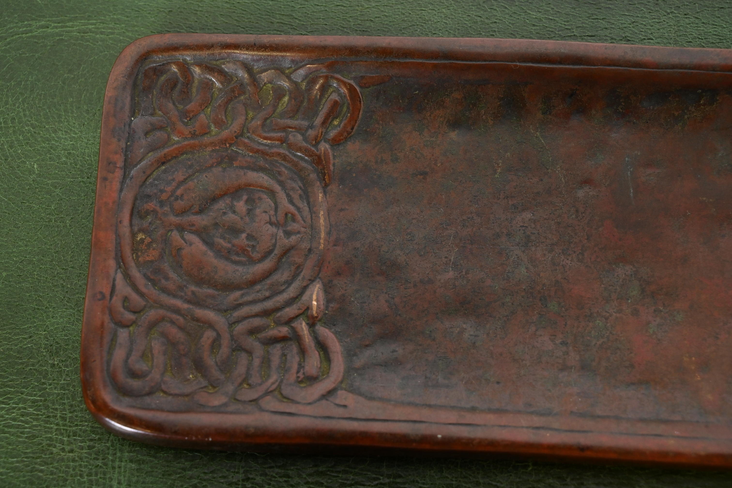 Tiffany Studios New York Zodiac Pattern Bronze Pen Tray - Image 7