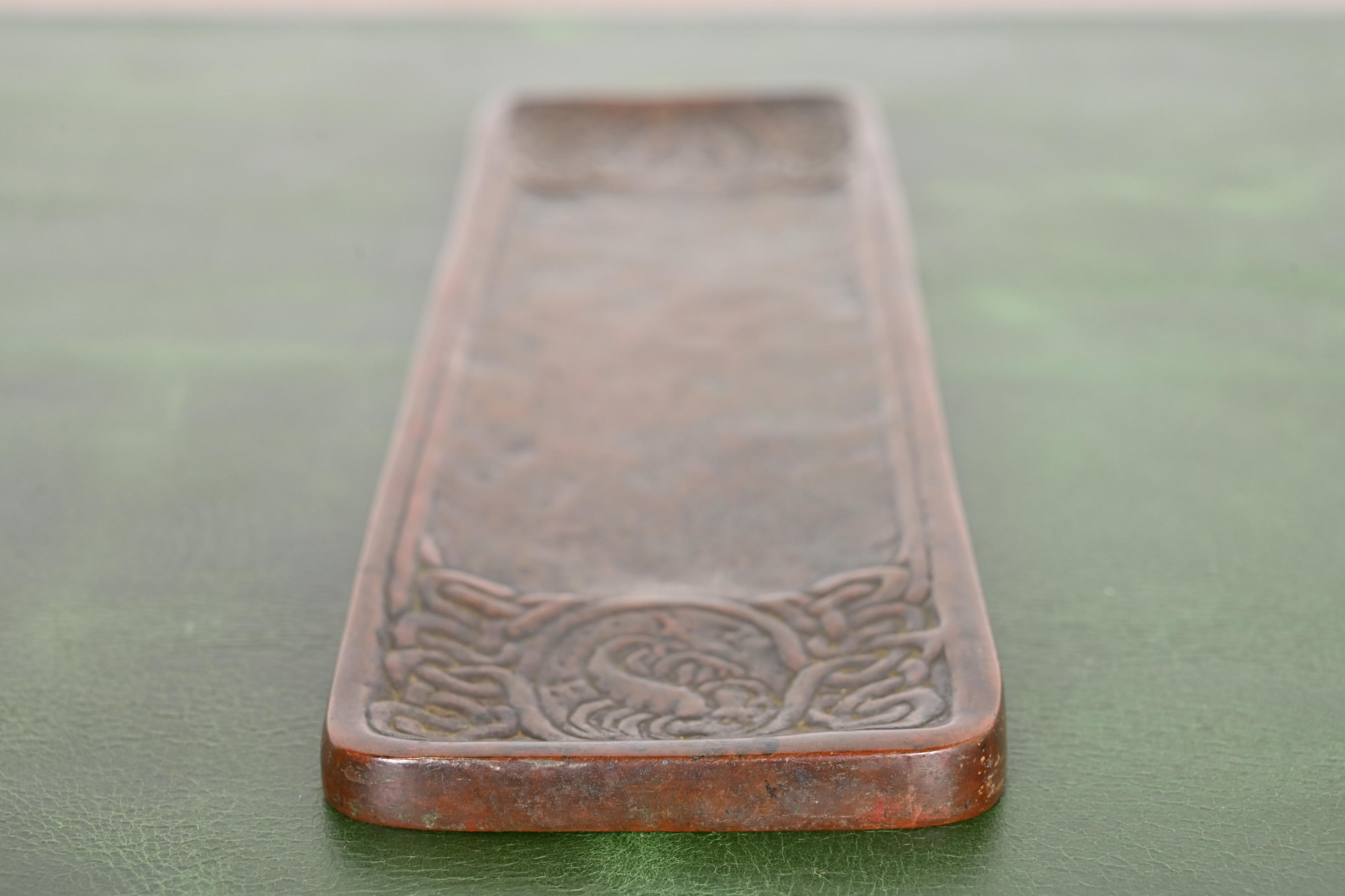 Tiffany Studios New York Zodiac Pattern Bronze Pen Tray - Image 6