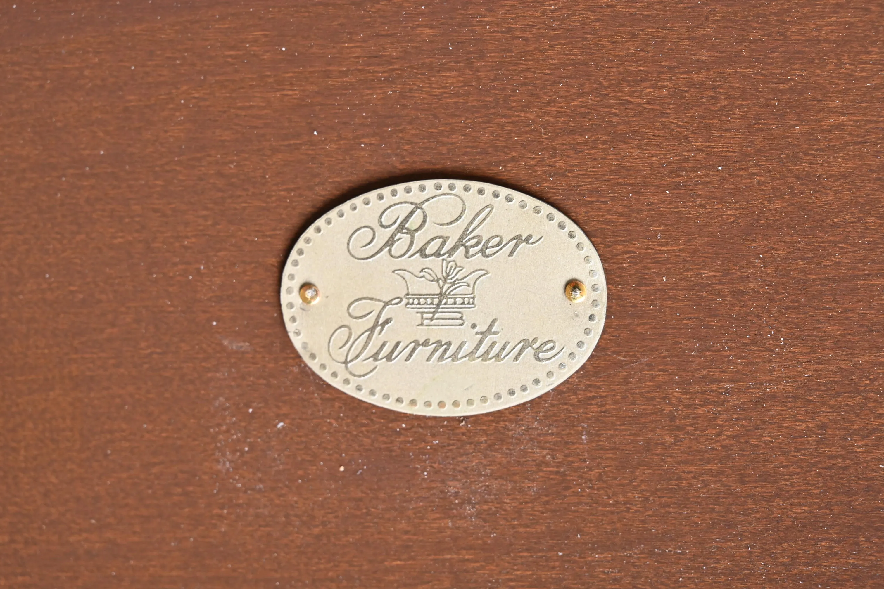 Baker Furniture Stately Homes Collection Burl Wood and Parcel Ebonized Regency Center Table, Restored - Image 11