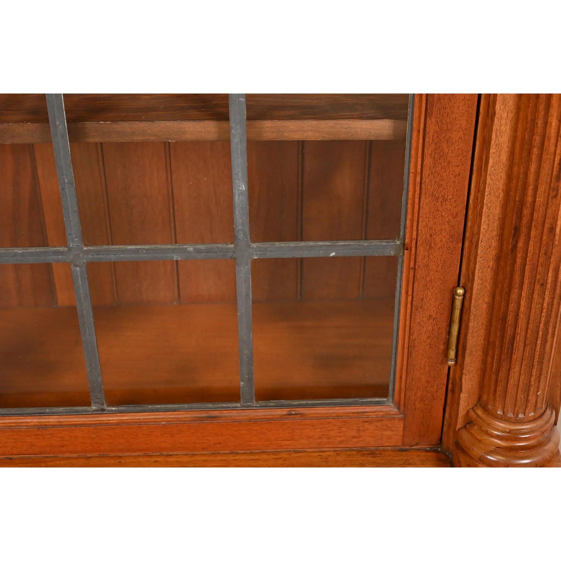 R. J. Horner Style Antique American Empire Carved Mahogany Bookcase Cabinet, Circa 1890s - Image 8