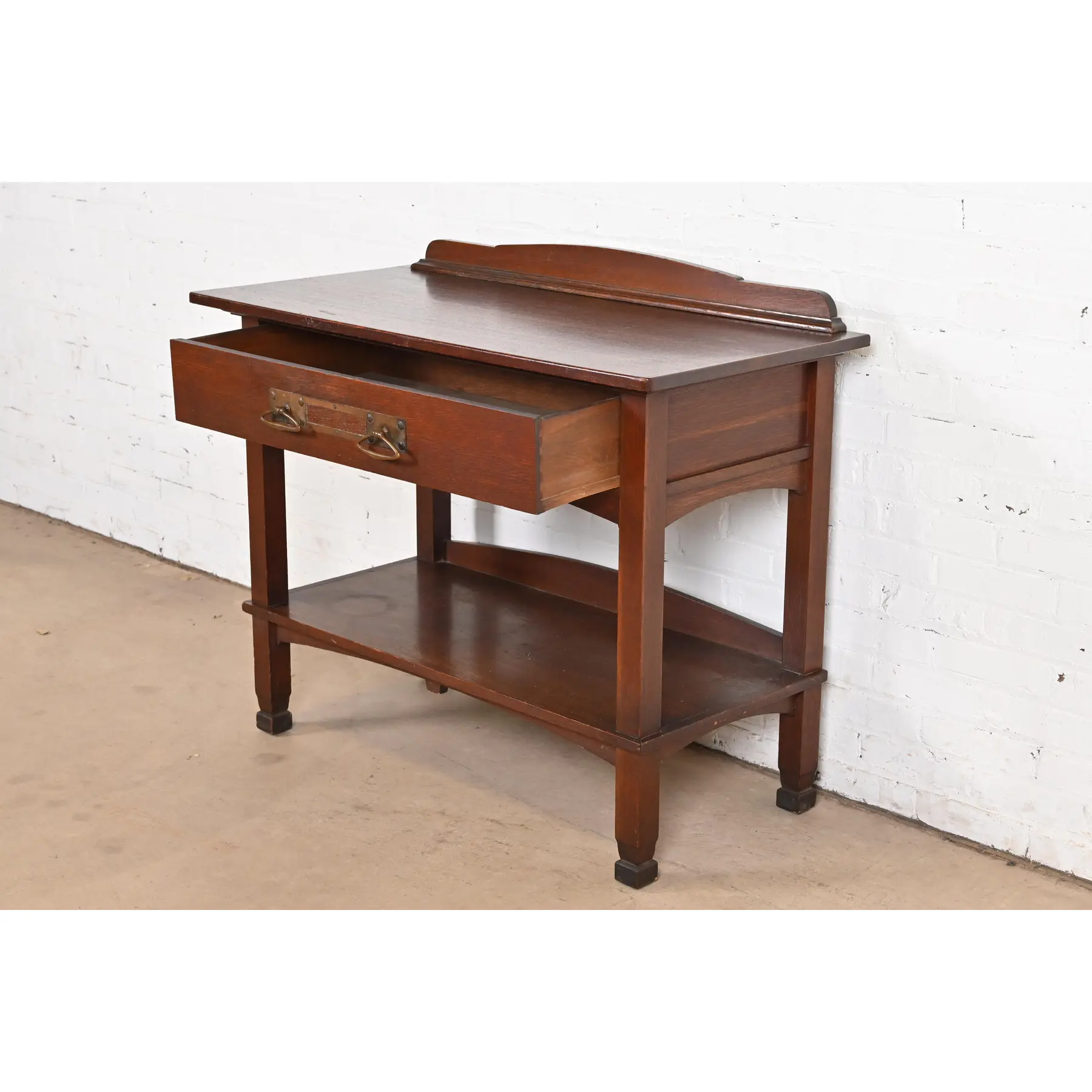 Stickley Brothers Style Antique Mission Oak Arts & Crafts Sideboard Buffet Server, Circa 1900 - Image 6