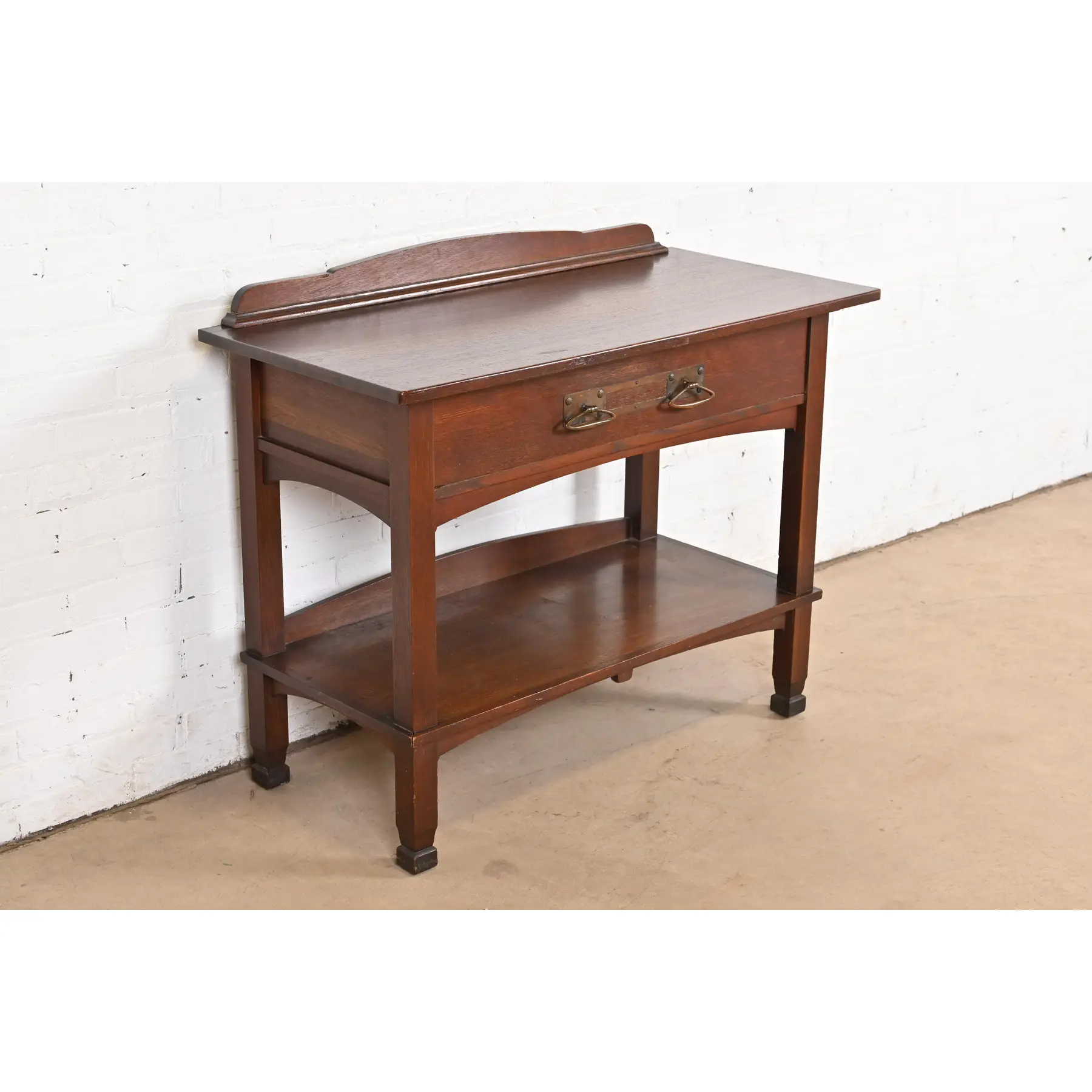 Stickley Brothers Style Antique Mission Oak Arts & Crafts Sideboard Buffet Server, Circa 1900 - Image 4