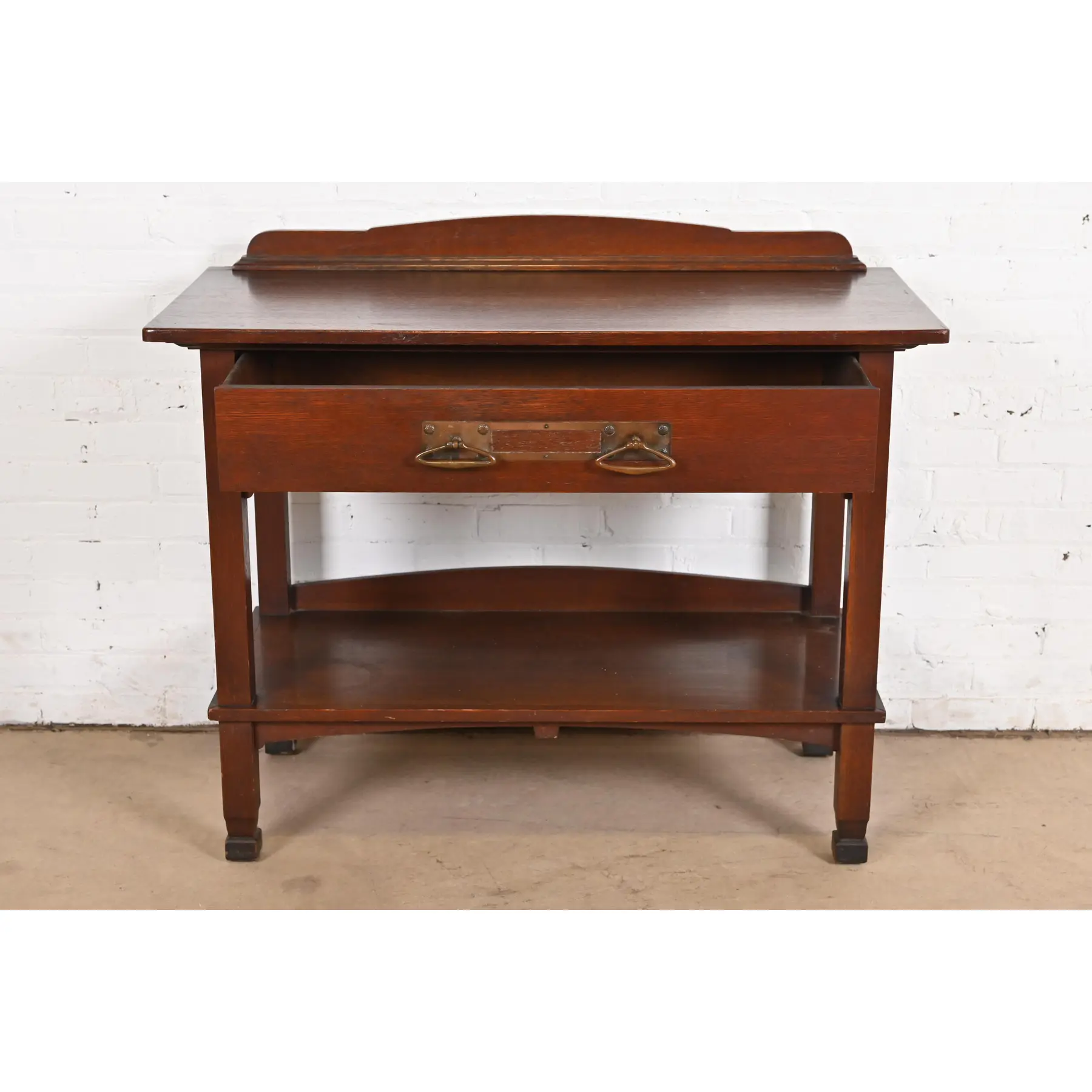 Stickley Brothers Style Antique Mission Oak Arts & Crafts Sideboard Buffet Server, Circa 1900 - Image 5