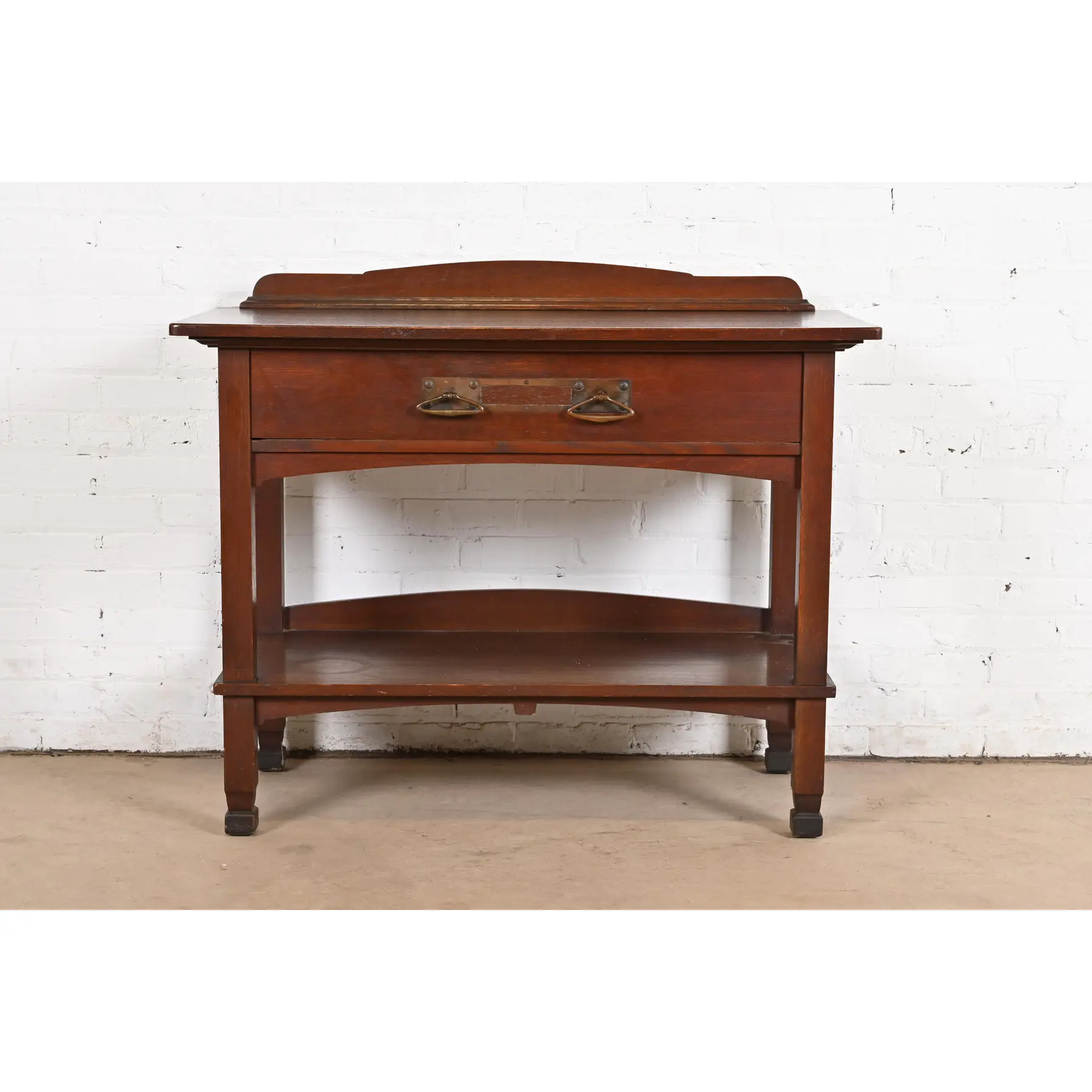 Stickley Brothers Style Antique Mission Oak Arts & Crafts Sideboard Buffet Server, Circa 1900 - Image 2