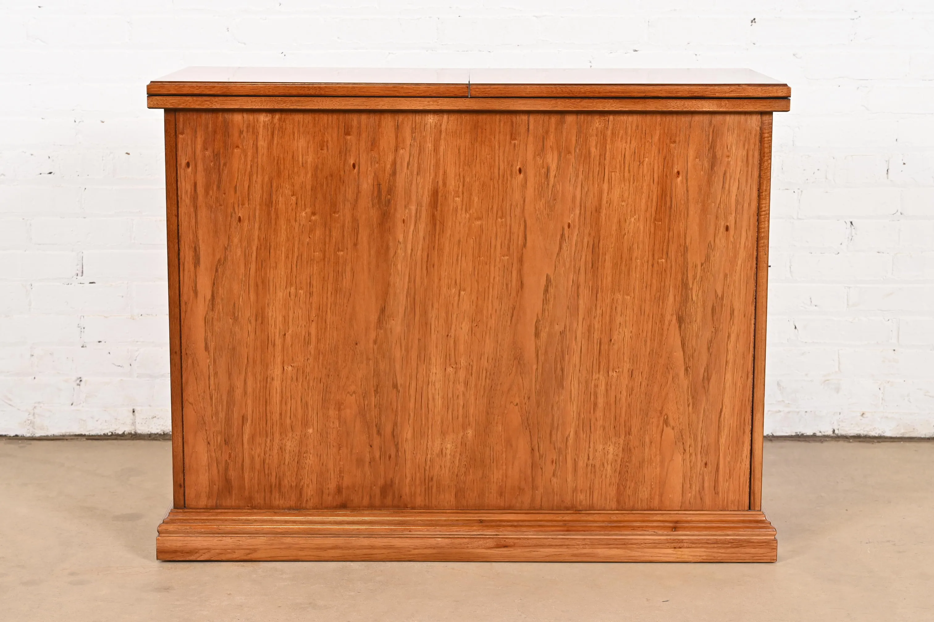 Thomasville French Regency Louis XVI Burled Walnut Flip Top Buffet Server or Bar Cabinet - Image 11