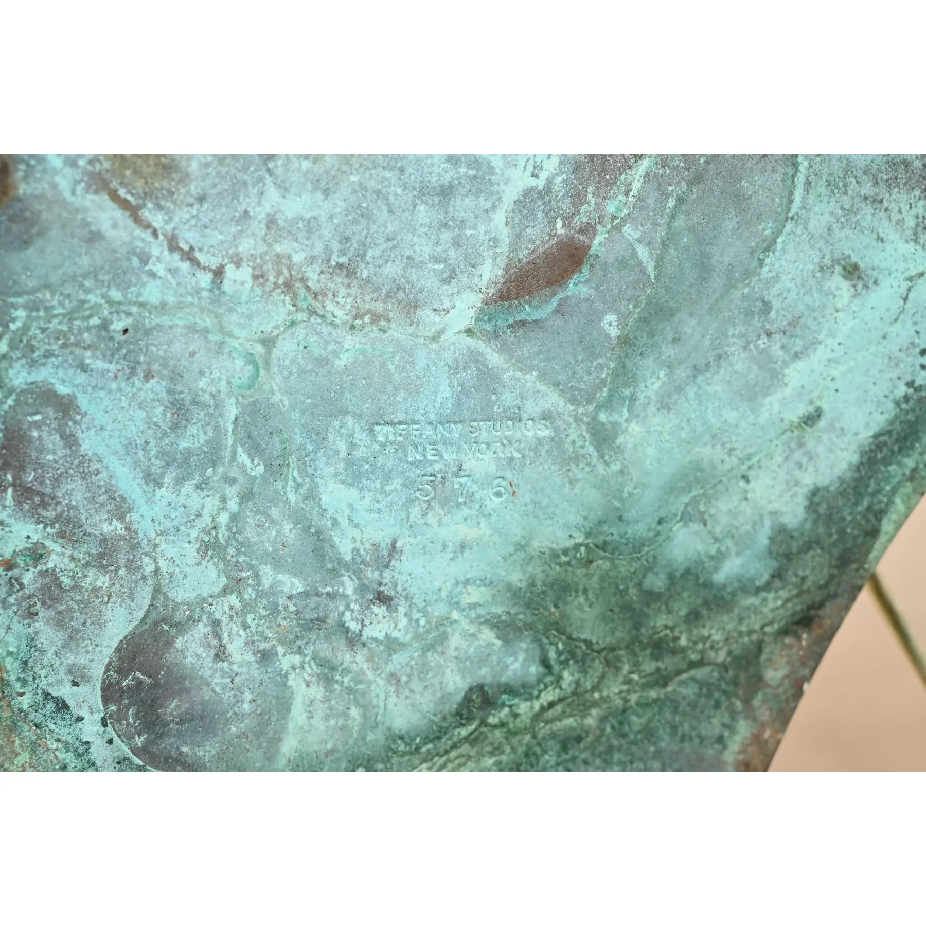 Tiffany Studios New York Aladdin Bronze and Favrile Glass Floor Lamp - Image 11