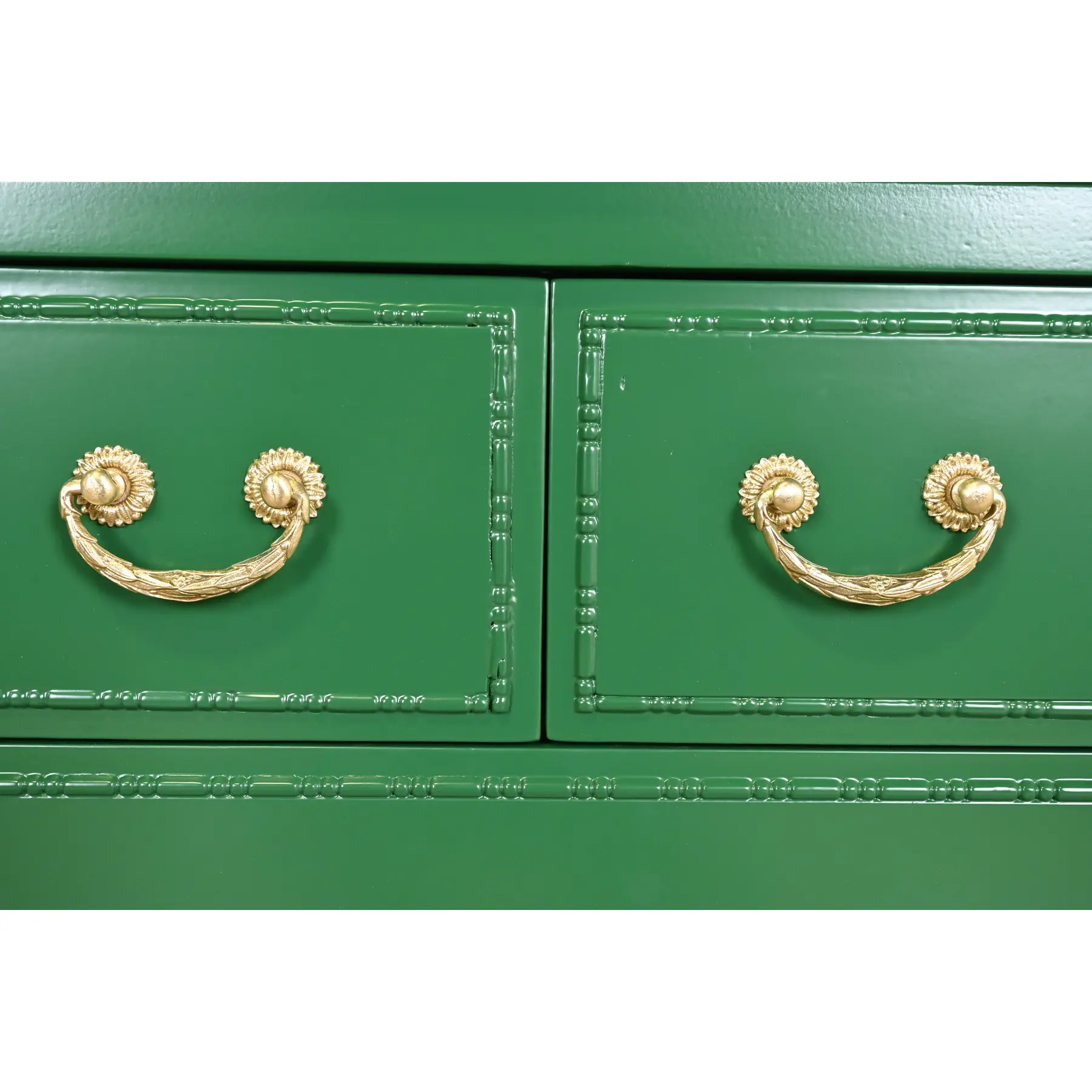 Widdicomb Antique French Regency Louis XVI Green Lacquered Dresser Chest, Newly Refinished - Image 7