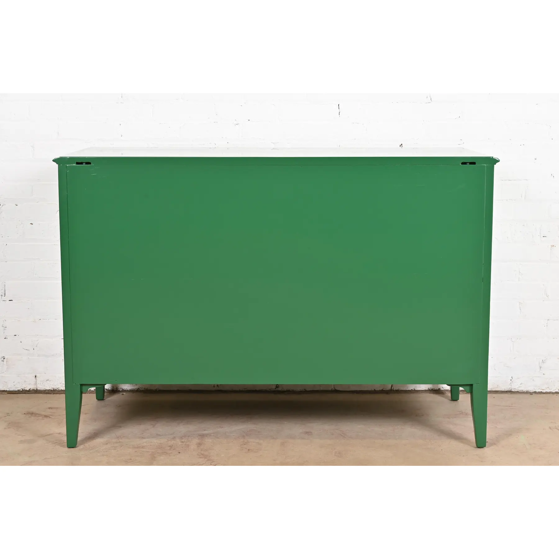 Widdicomb Antique French Regency Louis XVI Green Lacquered Dresser Chest, Newly Refinished - Image 11