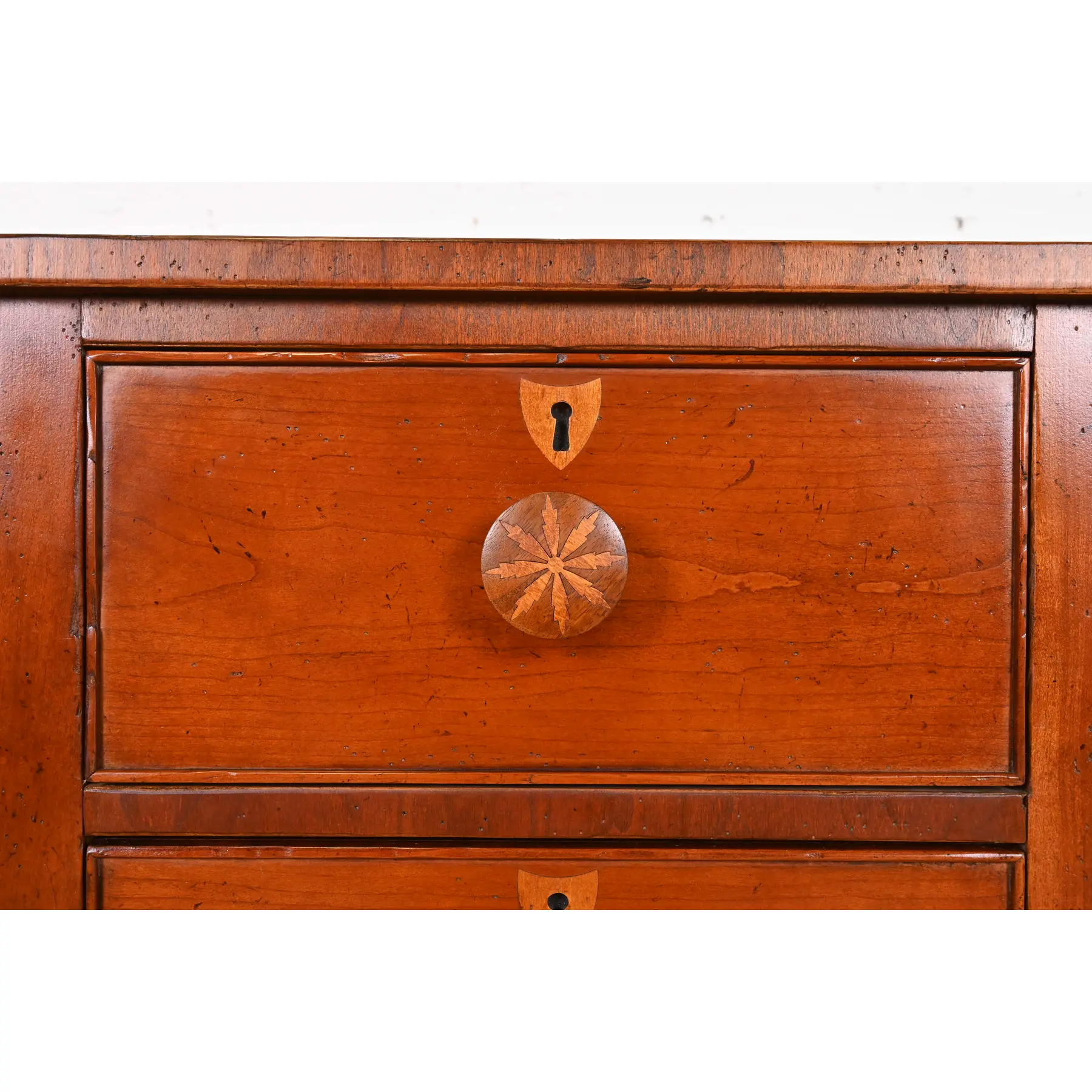 Baker Furniture Federal Inlaid Cherry Wood Sideboard Credenza - Image 6