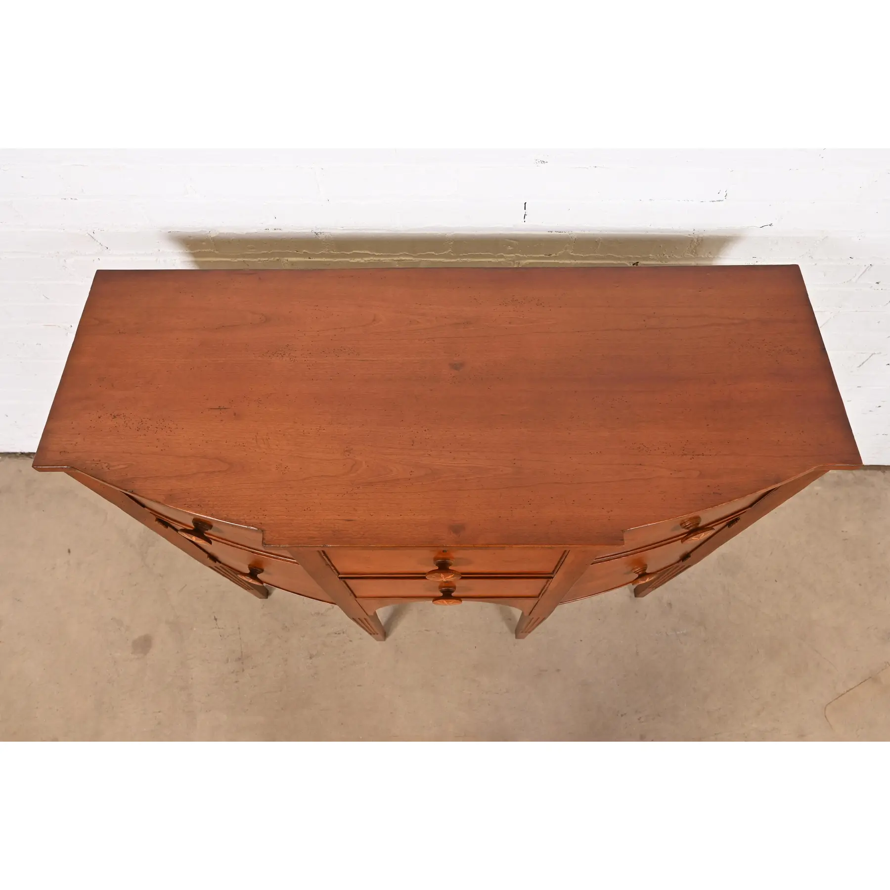 Baker Furniture Federal Inlaid Cherry Wood Sideboard Credenza - Image 8