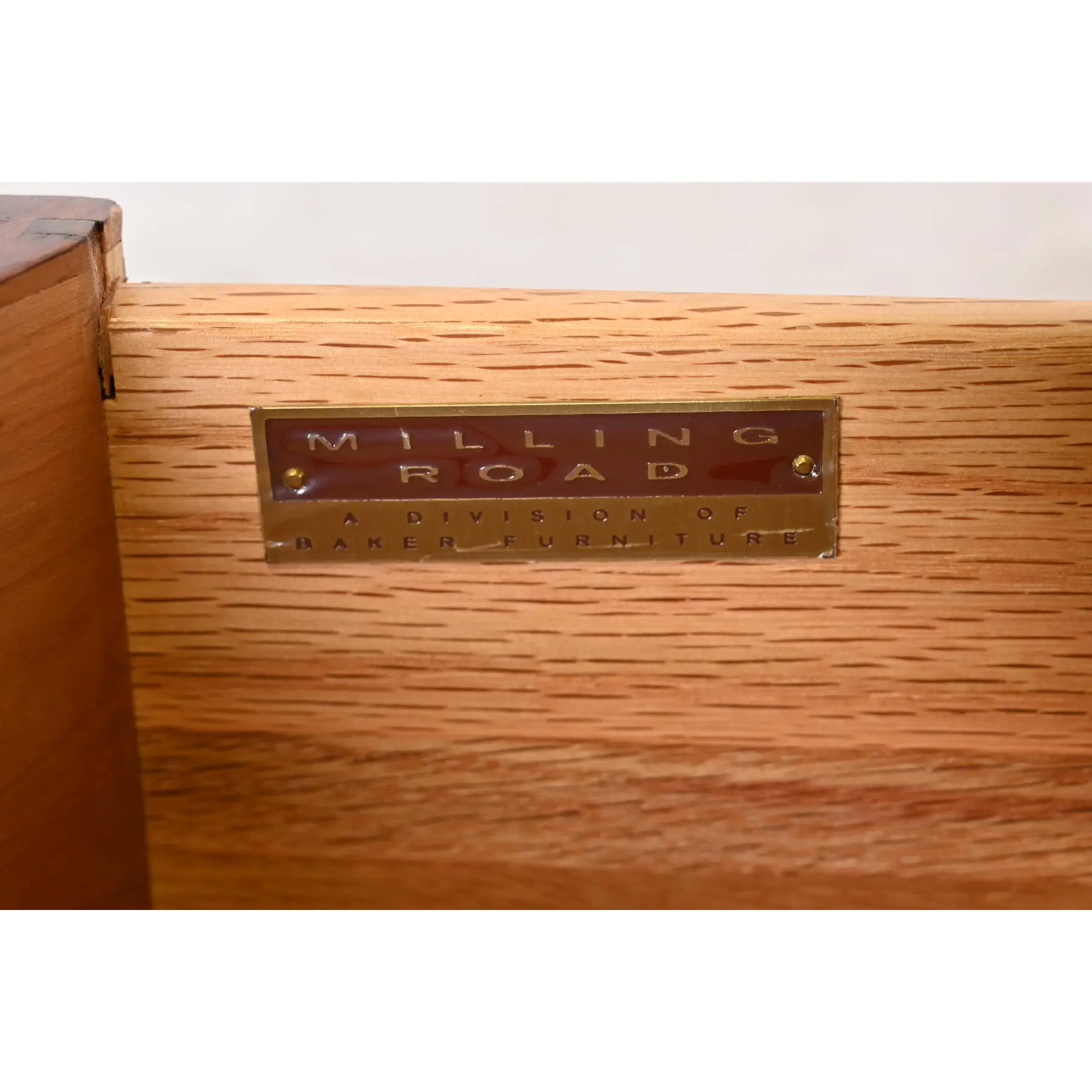 Baker Furniture Federal Inlaid Cherry Wood Sideboard Credenza - Image 7