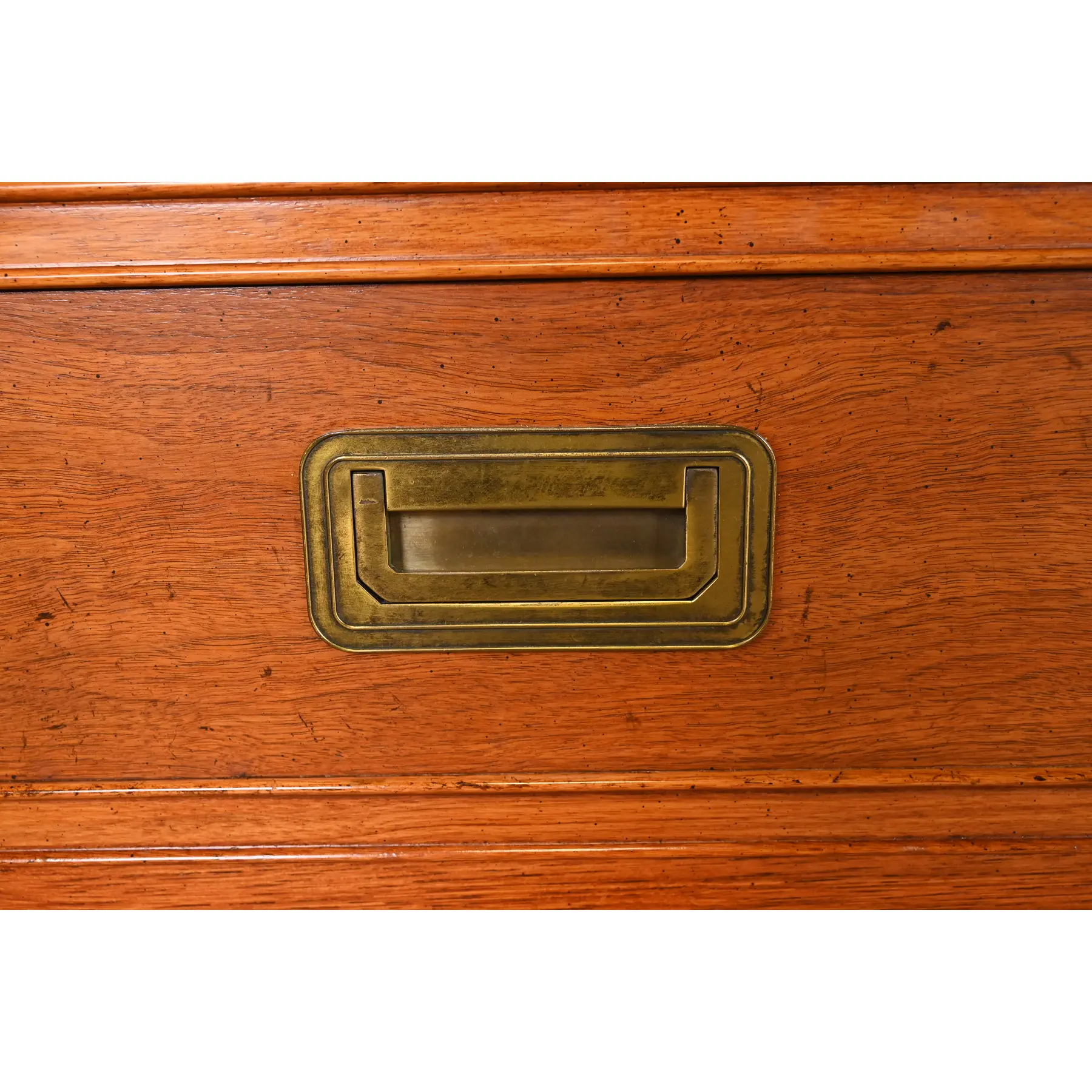Baker Furniture Hollywood Regency Campaign Walnut Dresser or Credenza - Image 8