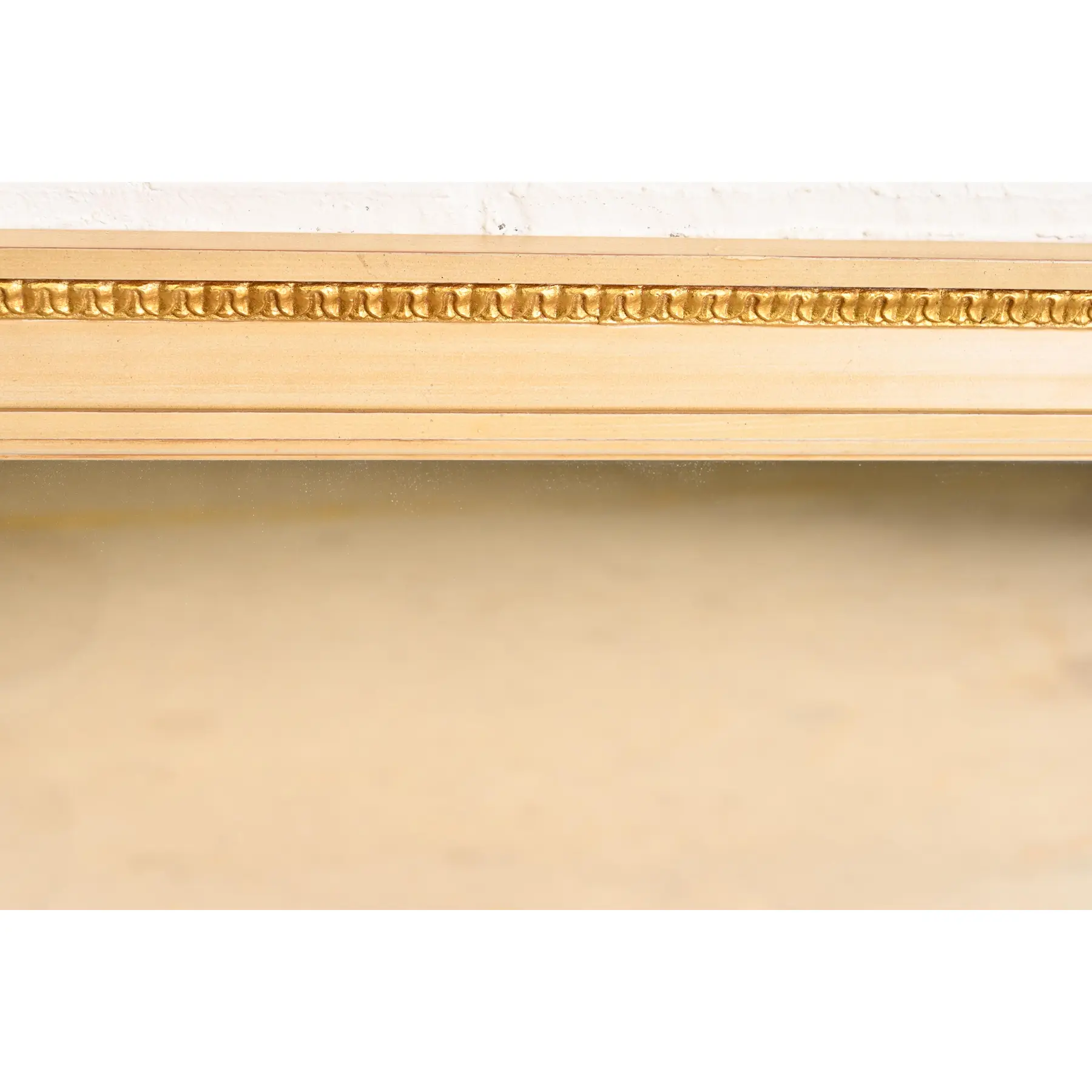 Kindel Furniture French Regency Louis XVI Cream Lacquered Parcel Gilt Wall Mirror, Circa 1960s - Image 5