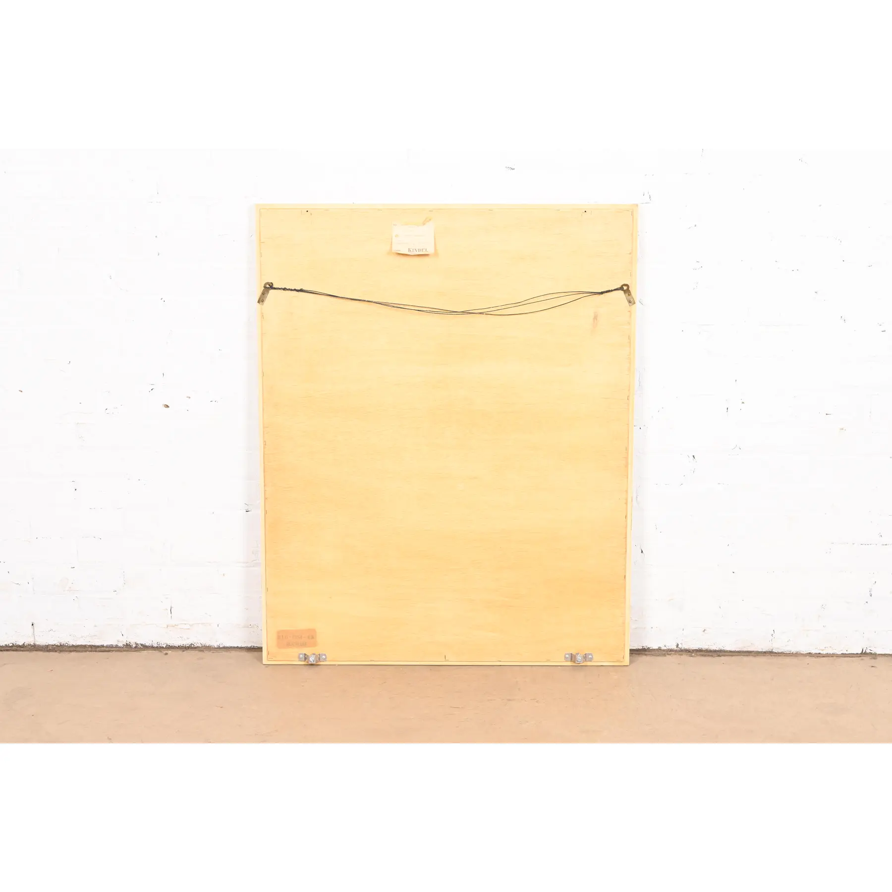 Kindel Furniture French Regency Louis XVI Cream Lacquered Parcel Gilt Wall Mirror, Circa 1960s - Image 6