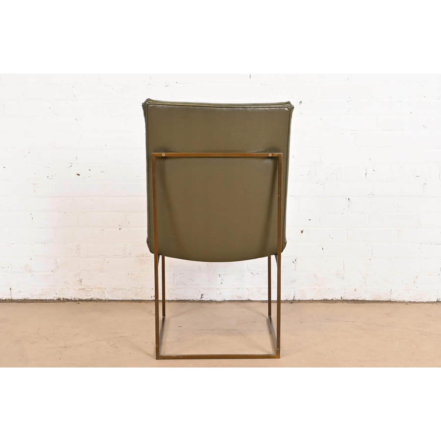 Milo Baughman for Thayer Coggin Mid-Century Modern Hollywood Regency Brass Dining Chairs, Set of Six - Image 10