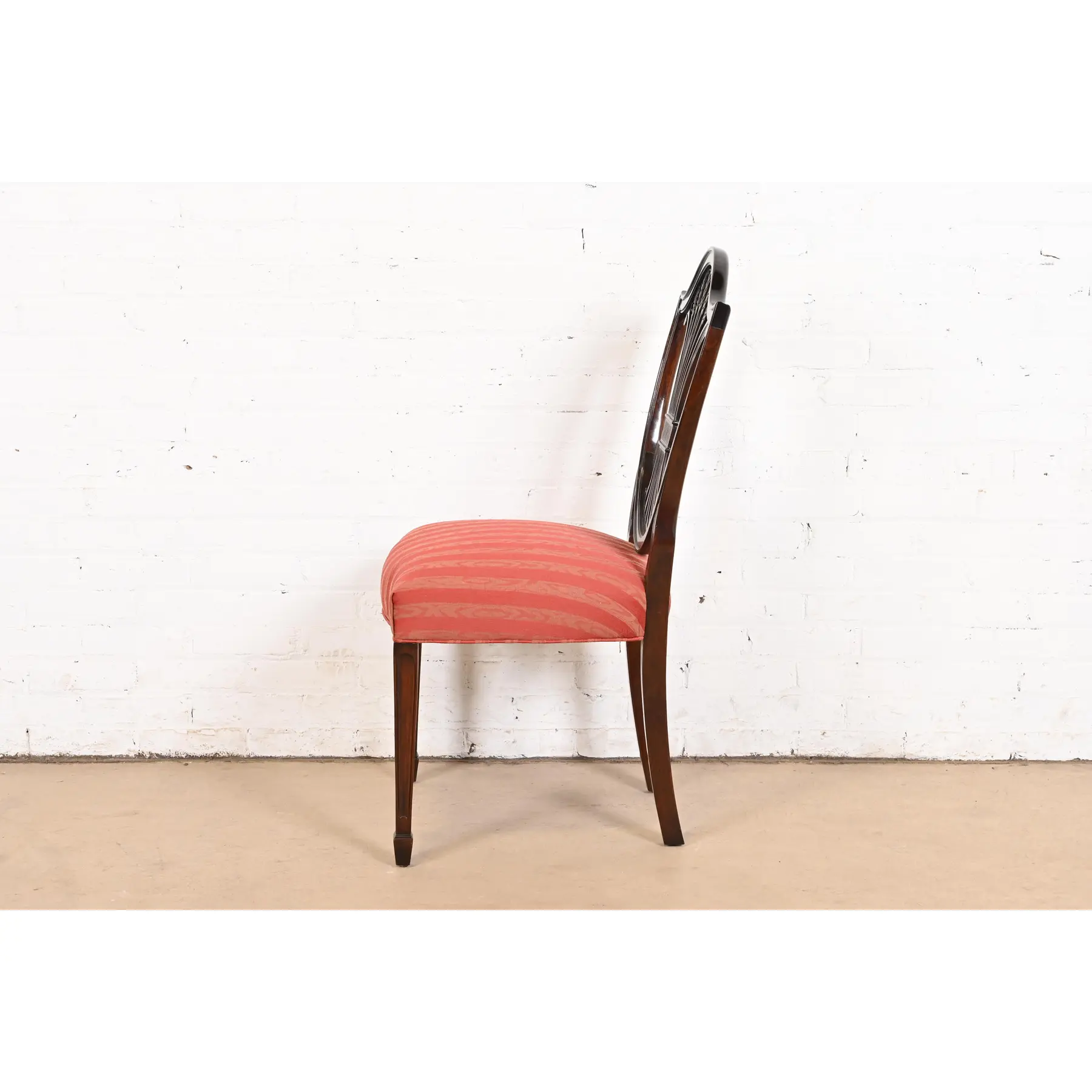 Stickley Federal Mahogany Shield Back Dining Chairs, Set of Six - Image 6