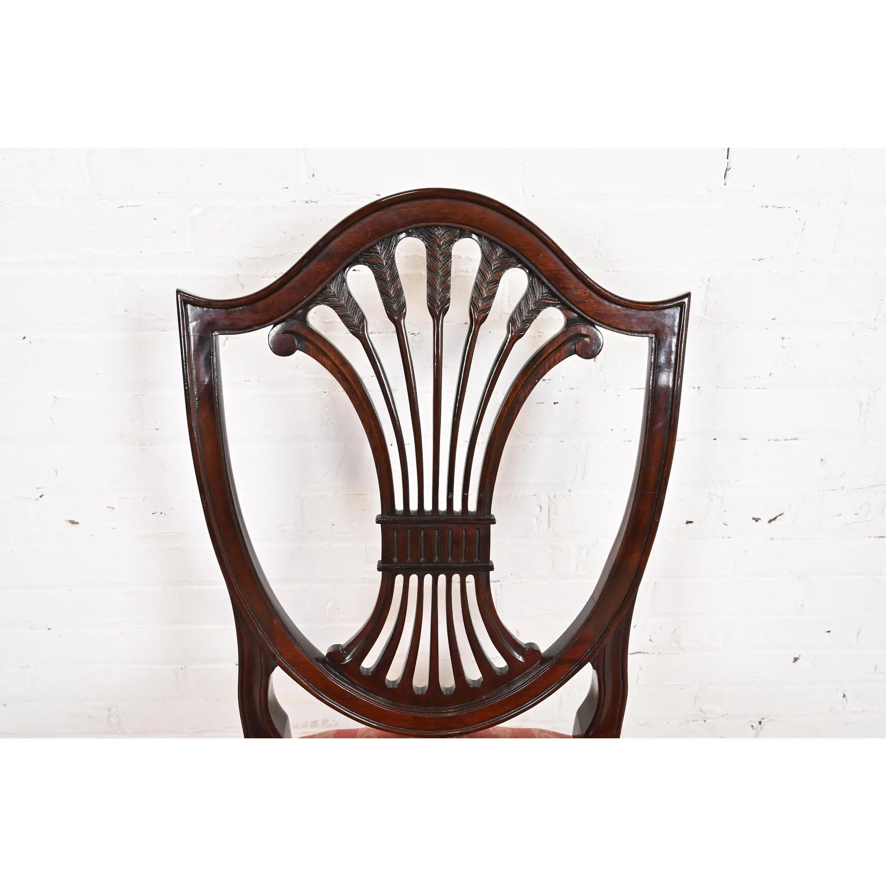 Stickley Federal Mahogany Shield Back Dining Chairs, Set of Six - Image 7