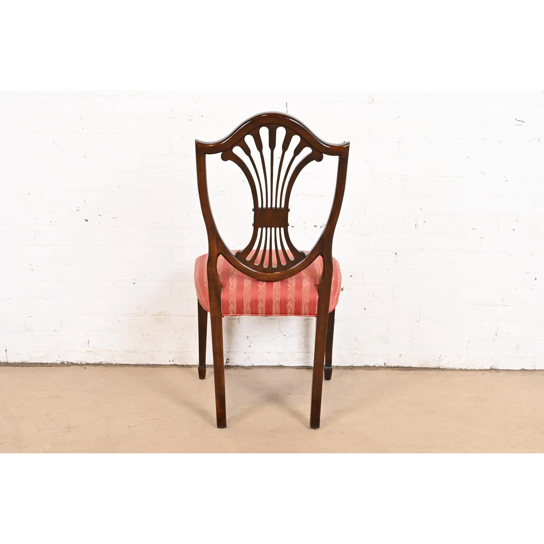 Stickley Federal Mahogany Shield Back Dining Chairs, Set of Six - Image 9
