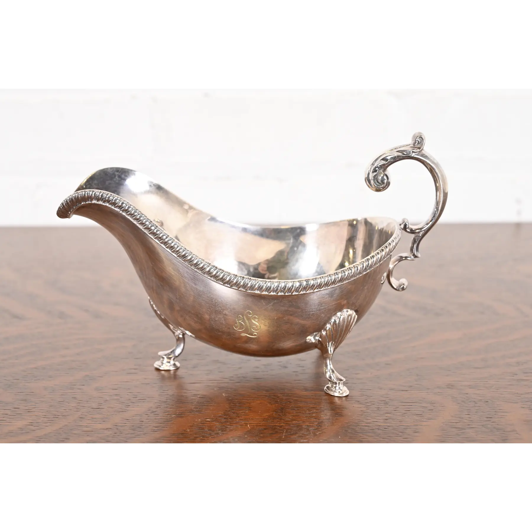 Tiffany & Co. Antique Silverplate Gravy Boat With Tray - Image 5