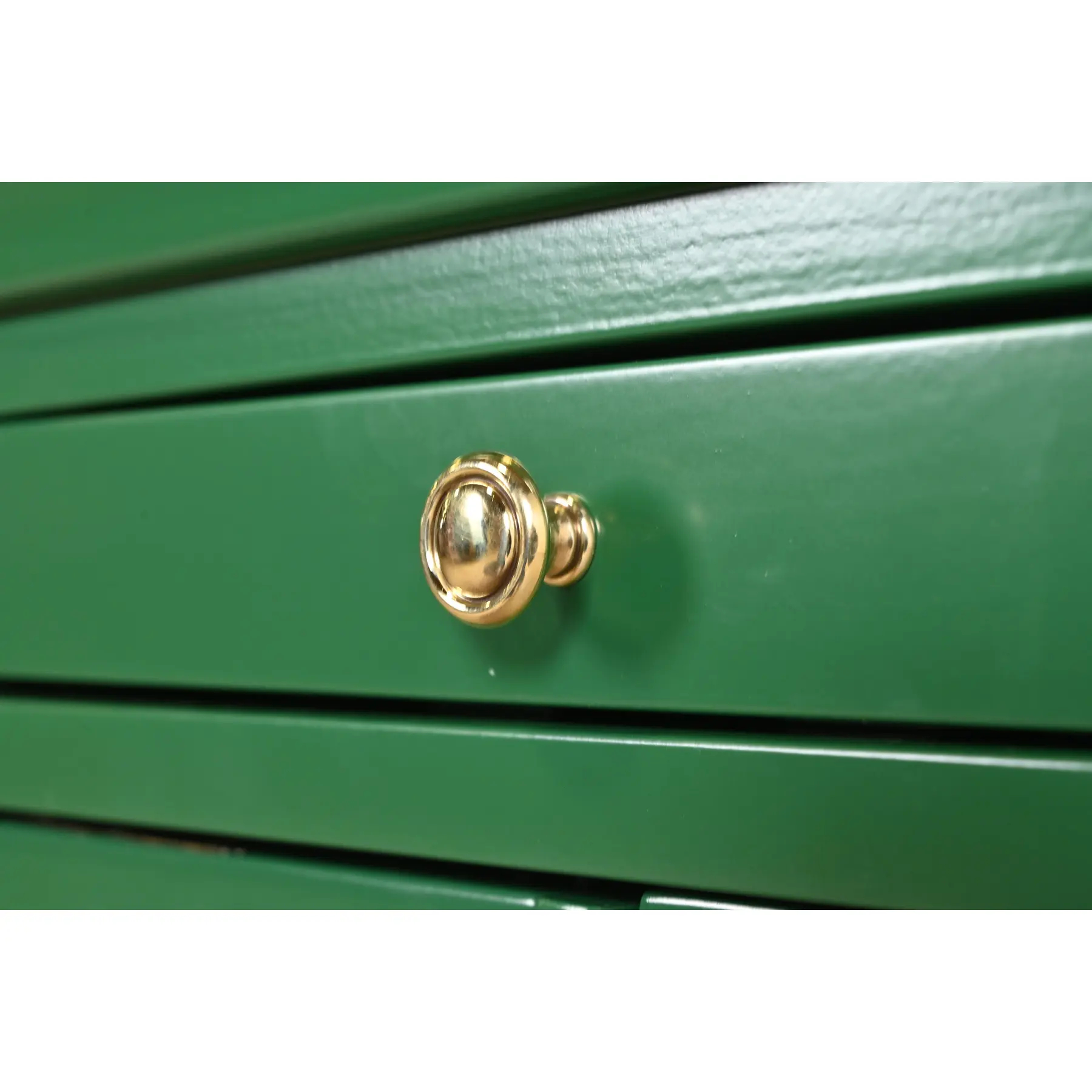 Grange French Louis Philippe Green Lacquered Nightstands, Newly Refinished - Image 7