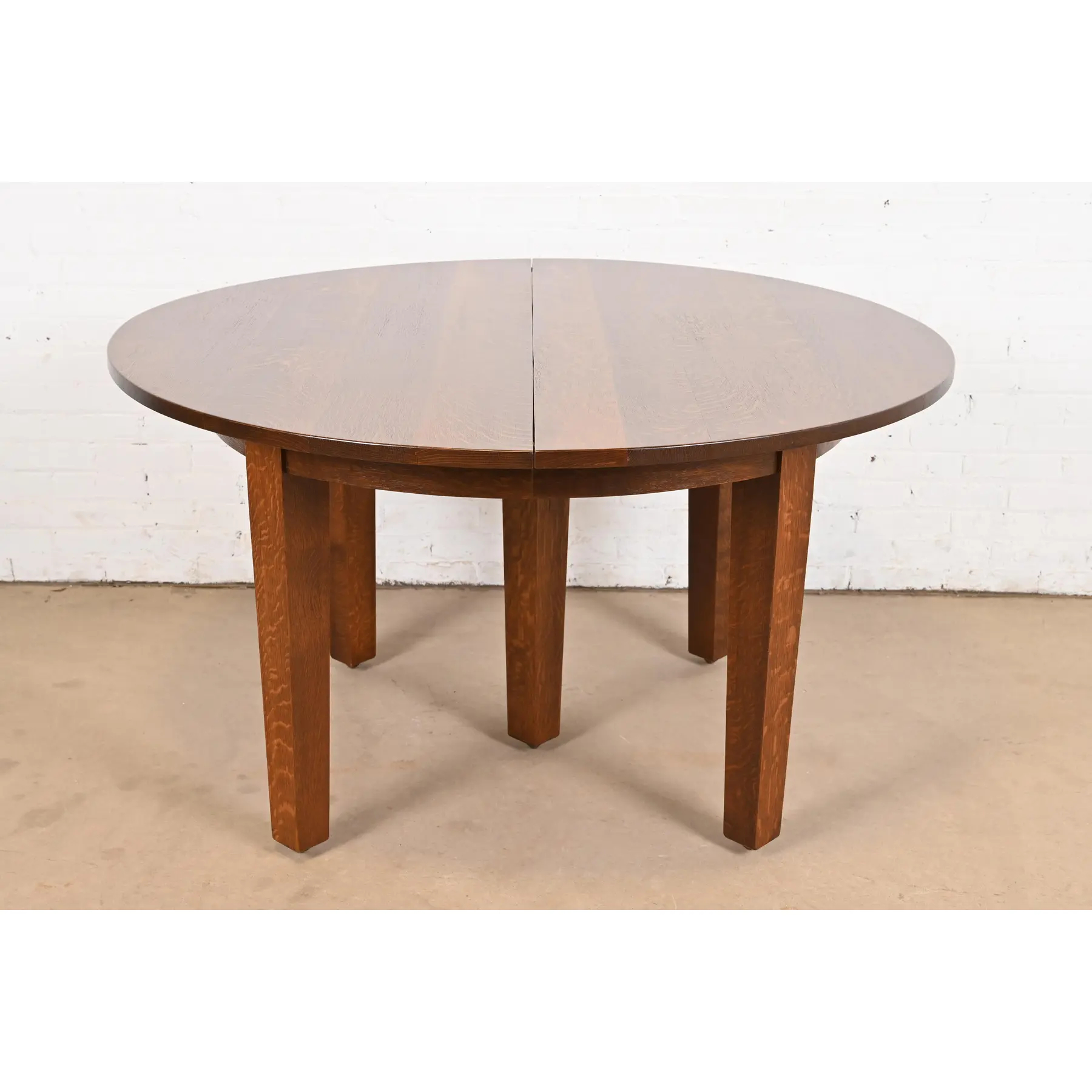 Gustav Stickley Mission Oak Arts & Crafts Extension Dining Table, Newly Refinished - Image 5