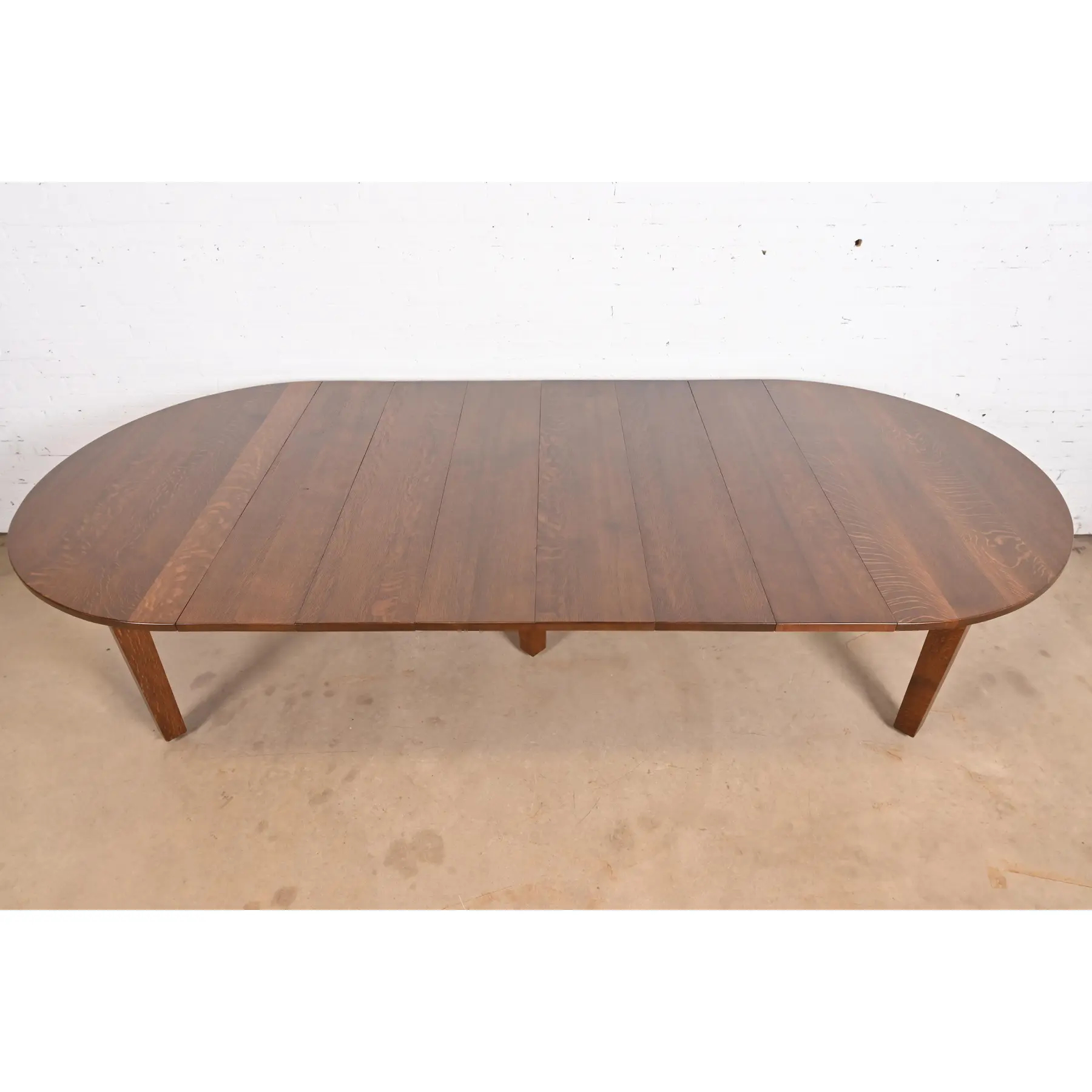 Gustav Stickley Mission Oak Arts & Crafts Extension Dining Table, Newly Refinished - Image 3