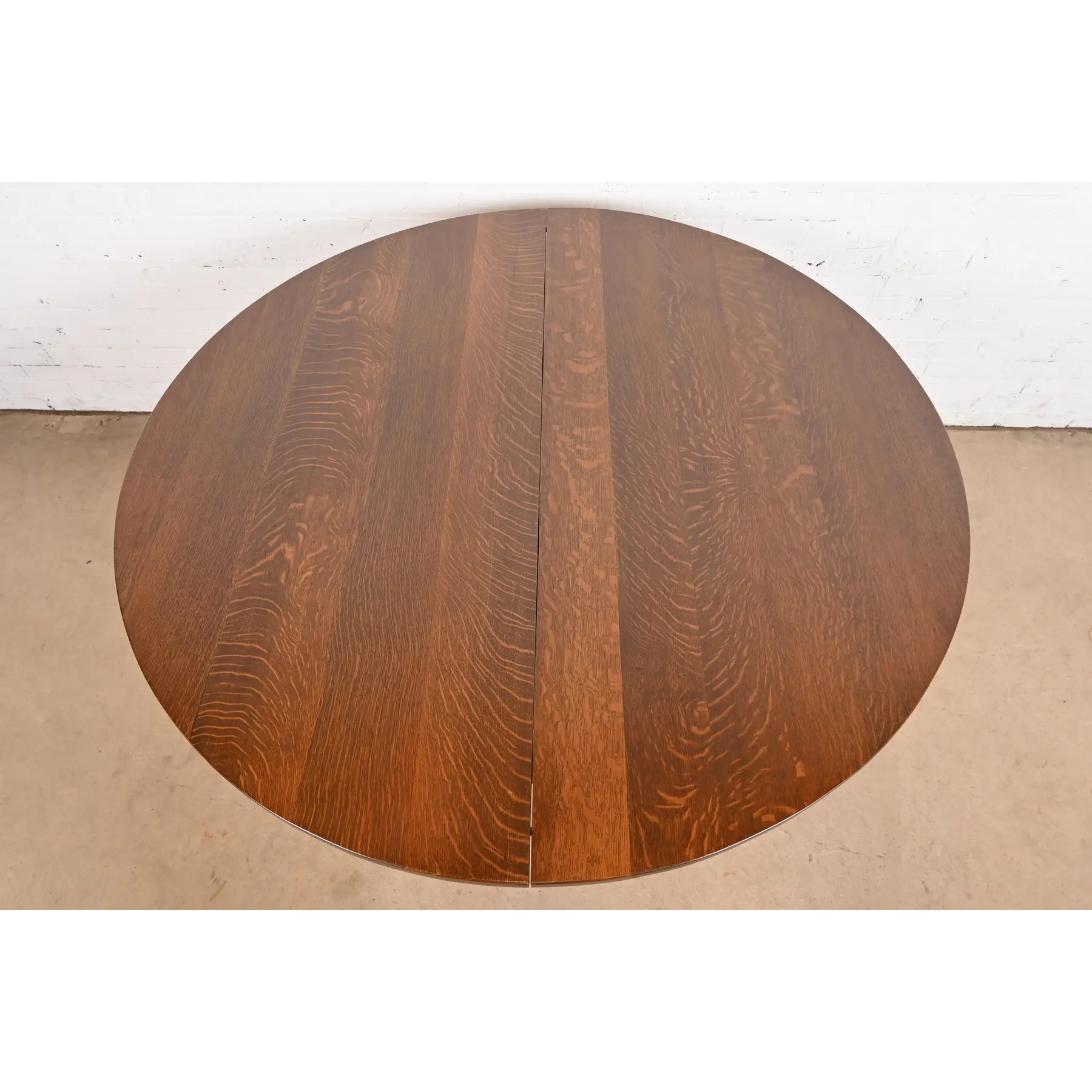Gustav Stickley Mission Oak Arts & Crafts Extension Dining Table, Newly Refinished - Image 9