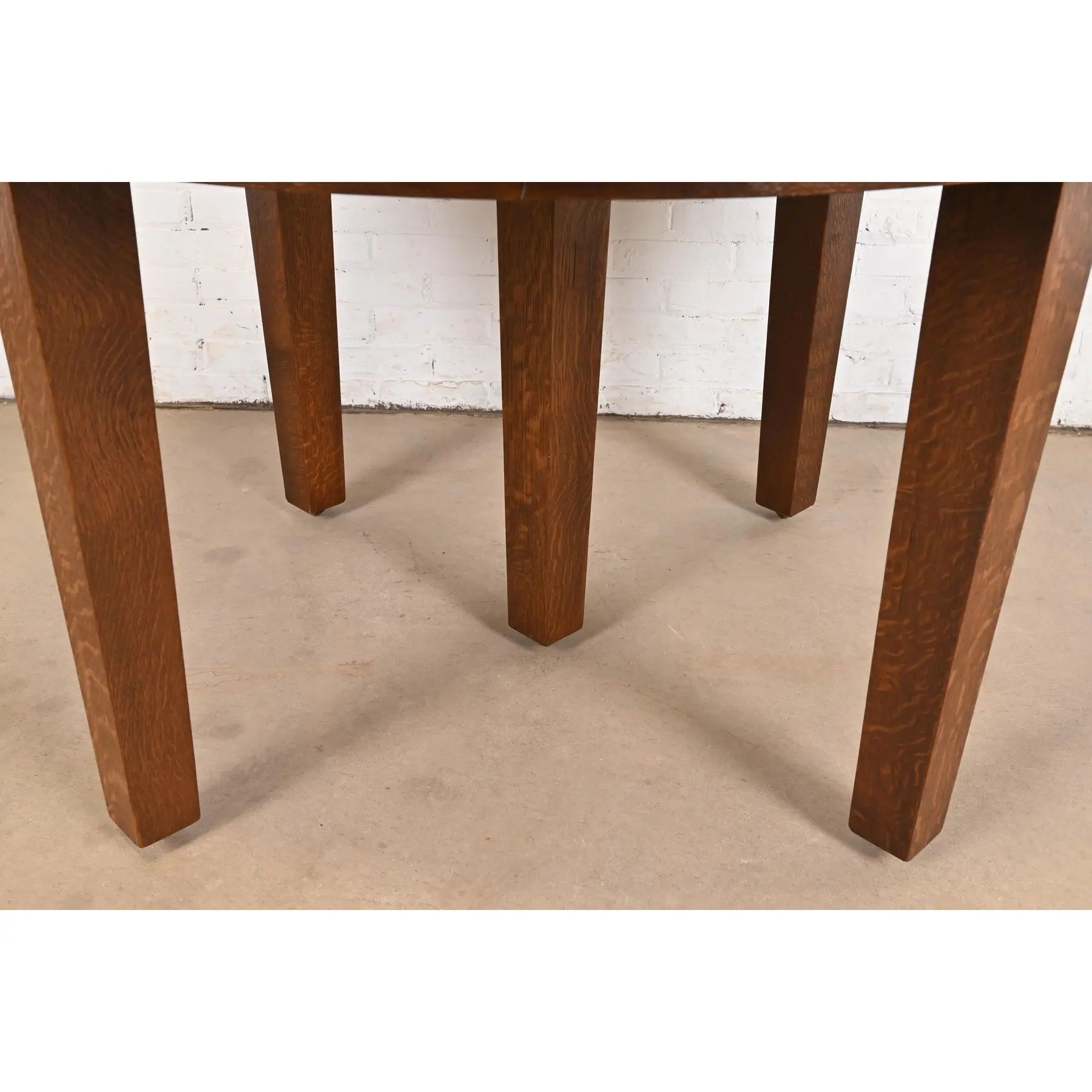 Gustav Stickley Mission Oak Arts & Crafts Extension Dining Table, Newly Refinished - Image 10