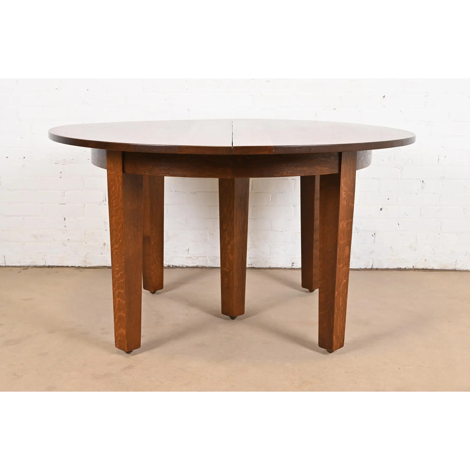 Gustav Stickley Mission Oak Arts & Crafts Extension Dining Table, Newly Refinished - Image 6