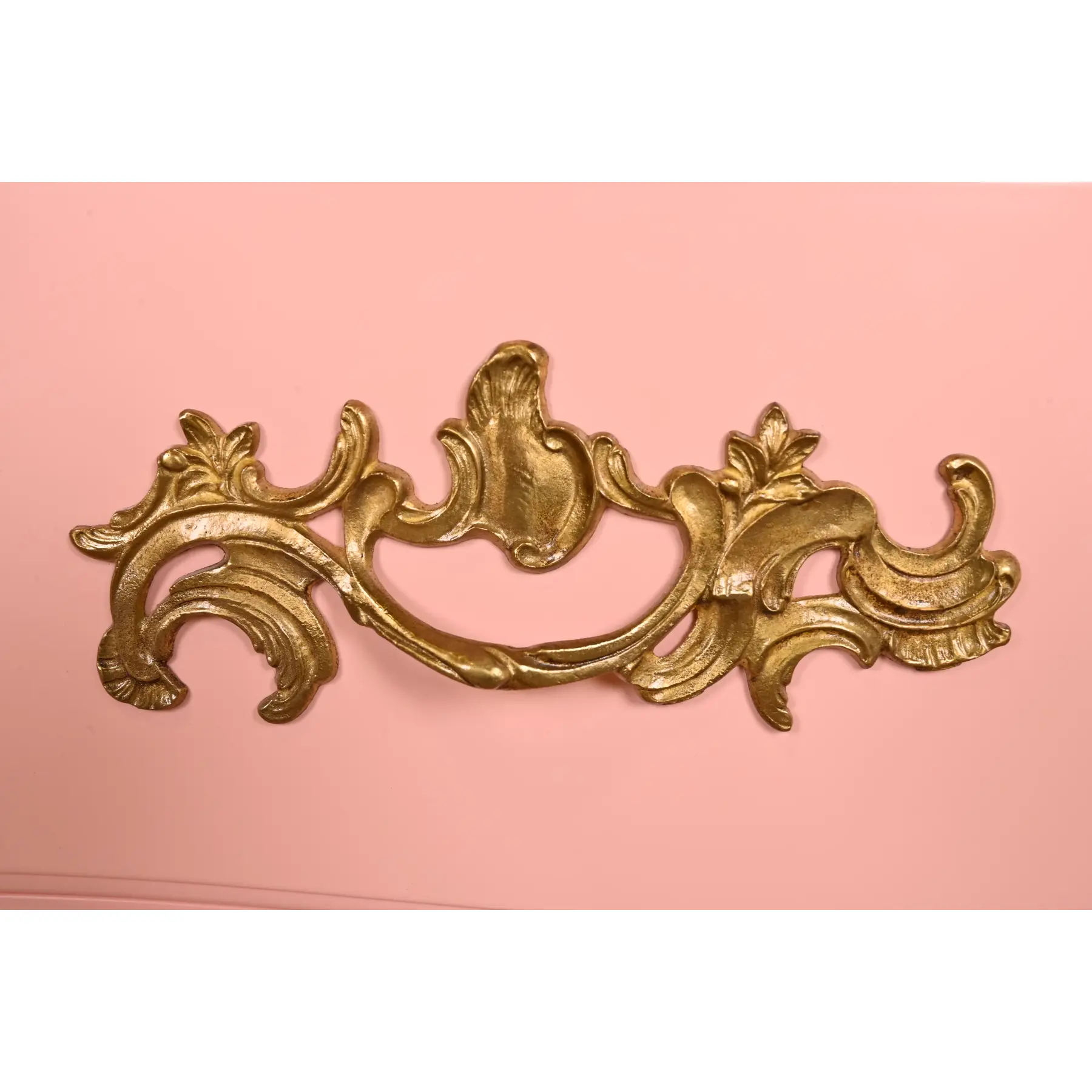 John Widdicomb French Provincial Louis XV Pink Lacquered Six-Drawer Dresser, Newly Refinished - Image 7