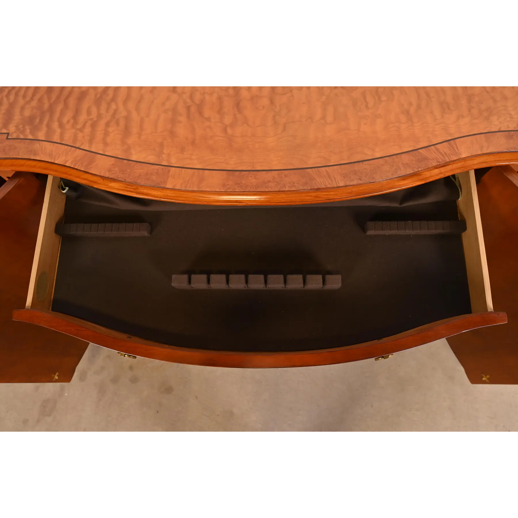 John Widdicomb French Regency Louis XVI Burl Wood and Brass Sideboard Credenza - Image 6